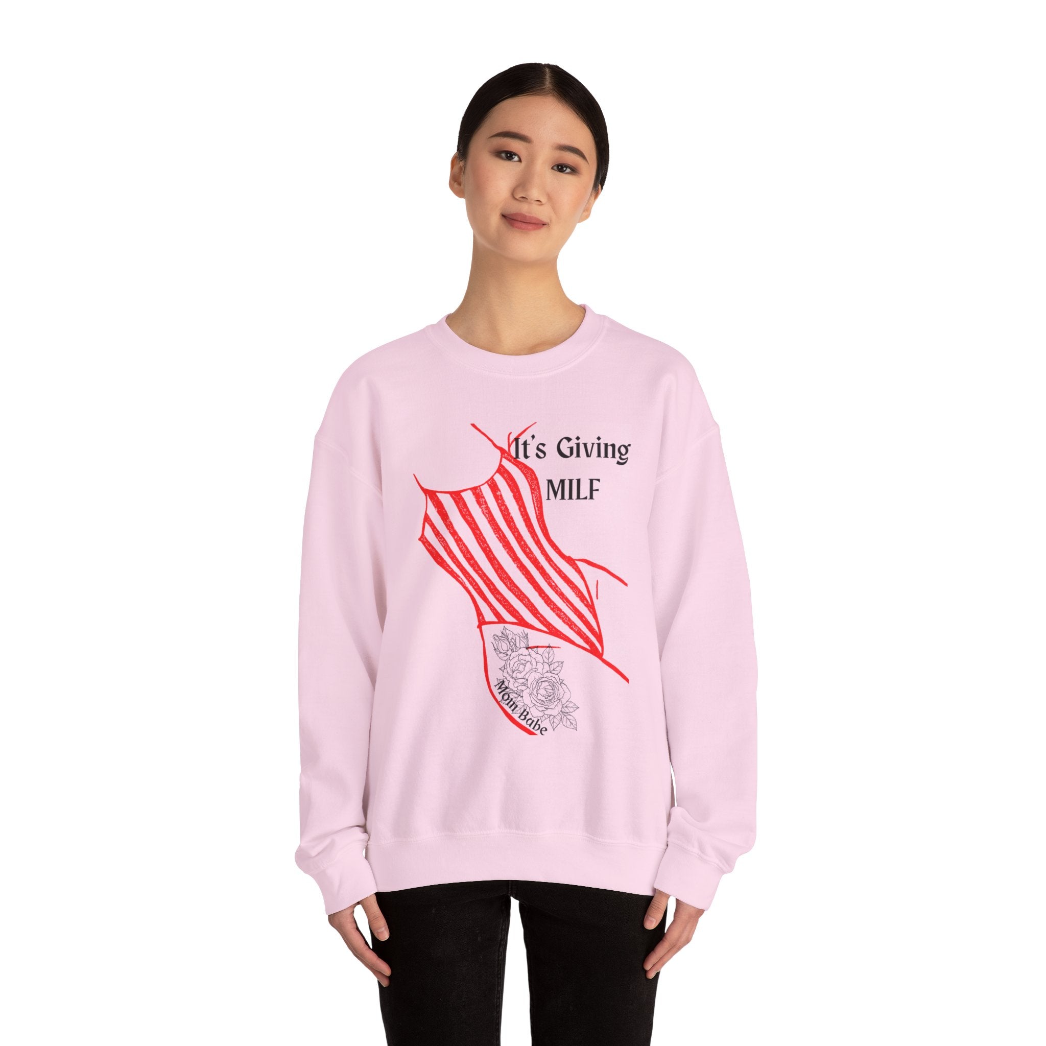 It's Giving MILF Mom Babe - Bathing Suit Graphic Sweatshirt
