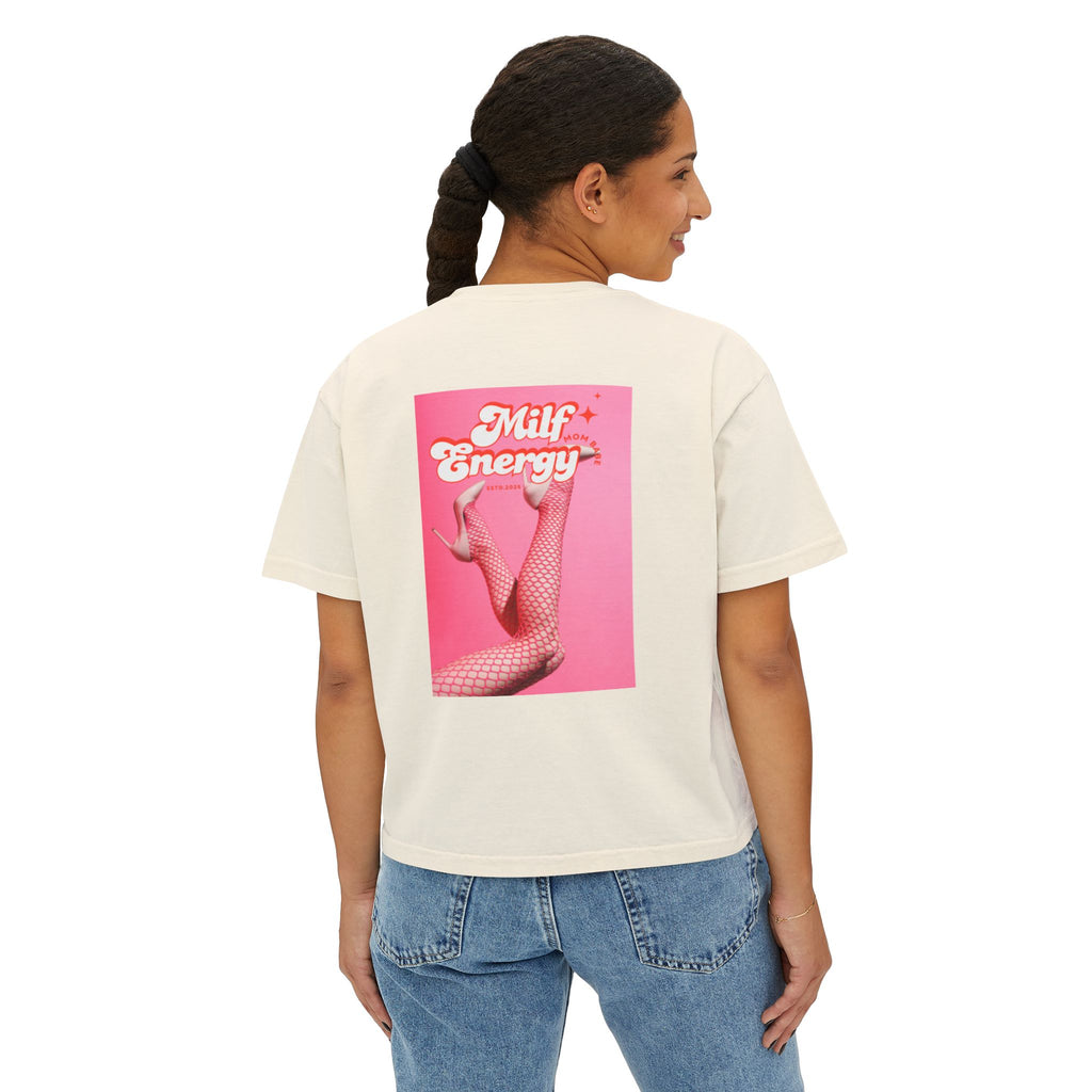 MILF Energy Mom Babe — Fishnet Graphic Tee