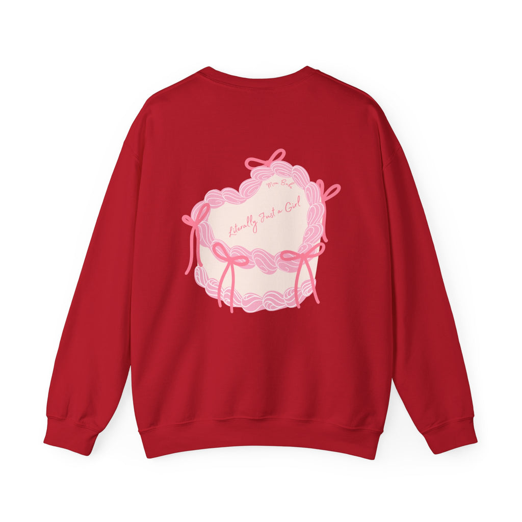 Mom Babe Literally Just a Girl - Cake Graphic Sweatshirt