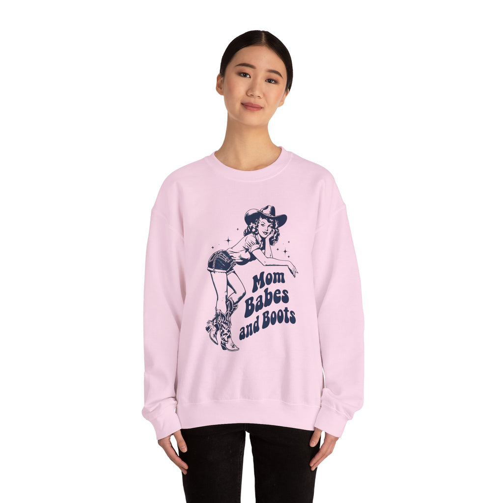 Mom Babes and Boots - Graphic Sweatshirt