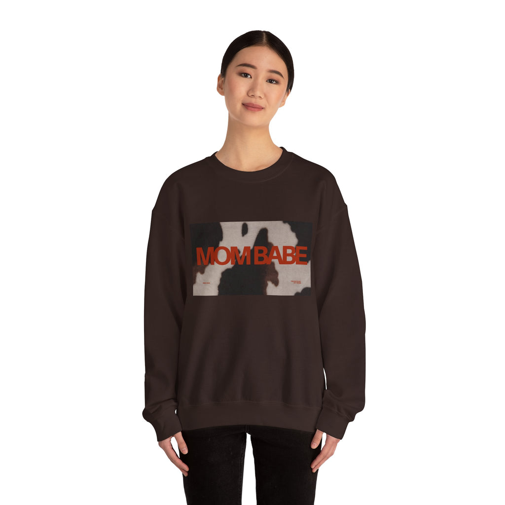 Mom Babe — Cowhide Graphic Sweatshirt