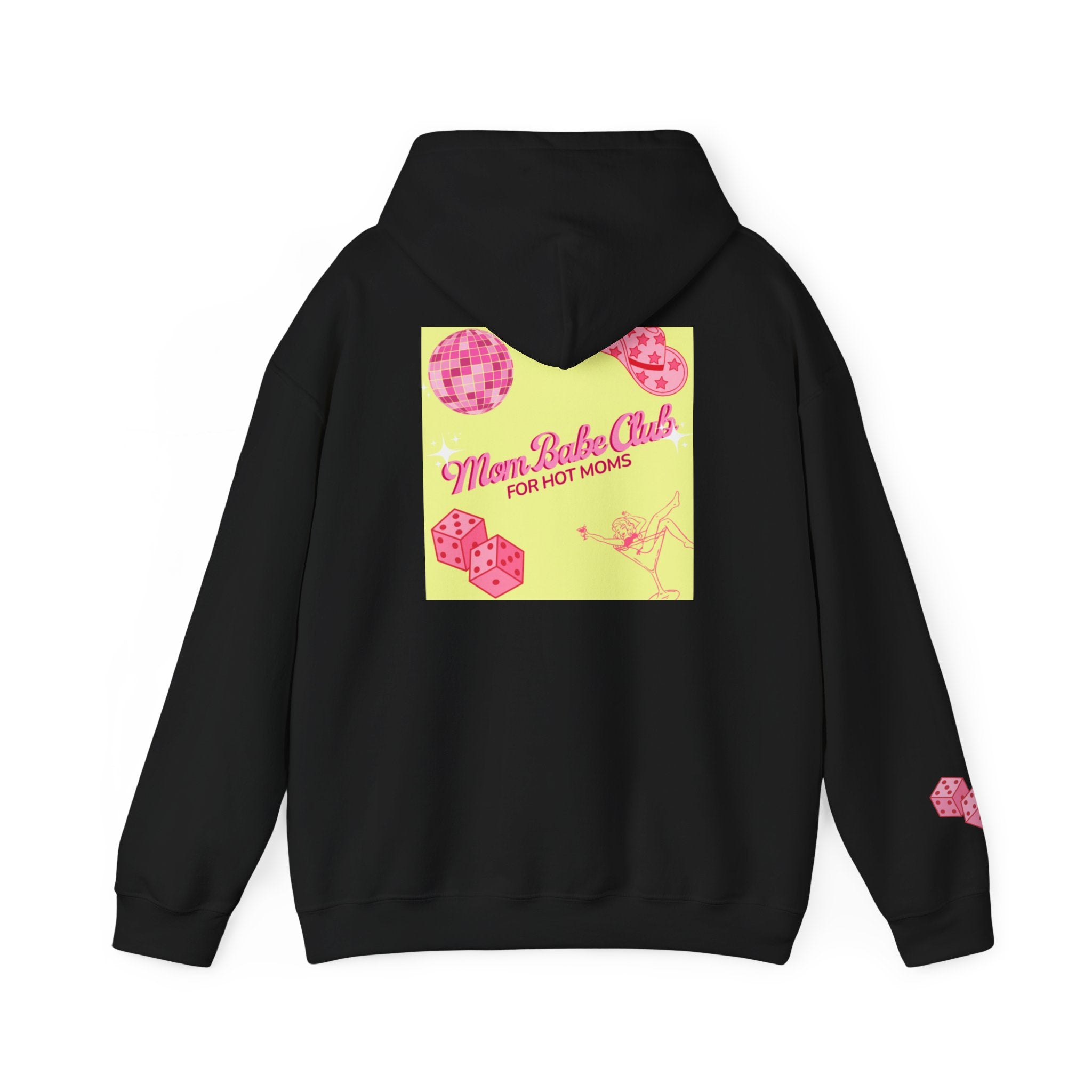 Mom Babe Club - For Hot Moms — Pink Graphic Hoodie