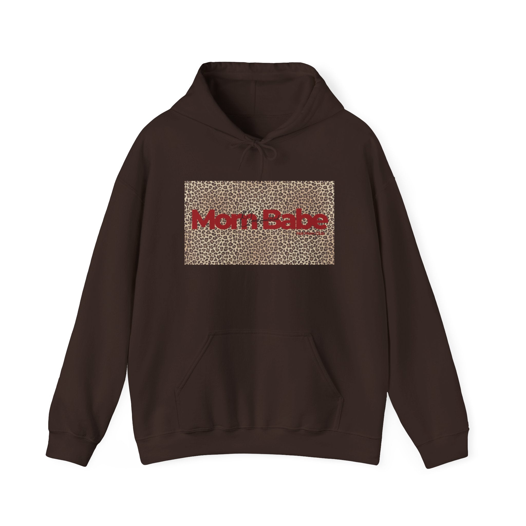 Overstimulated Mom Babe — Leopard Graphic Hoodie