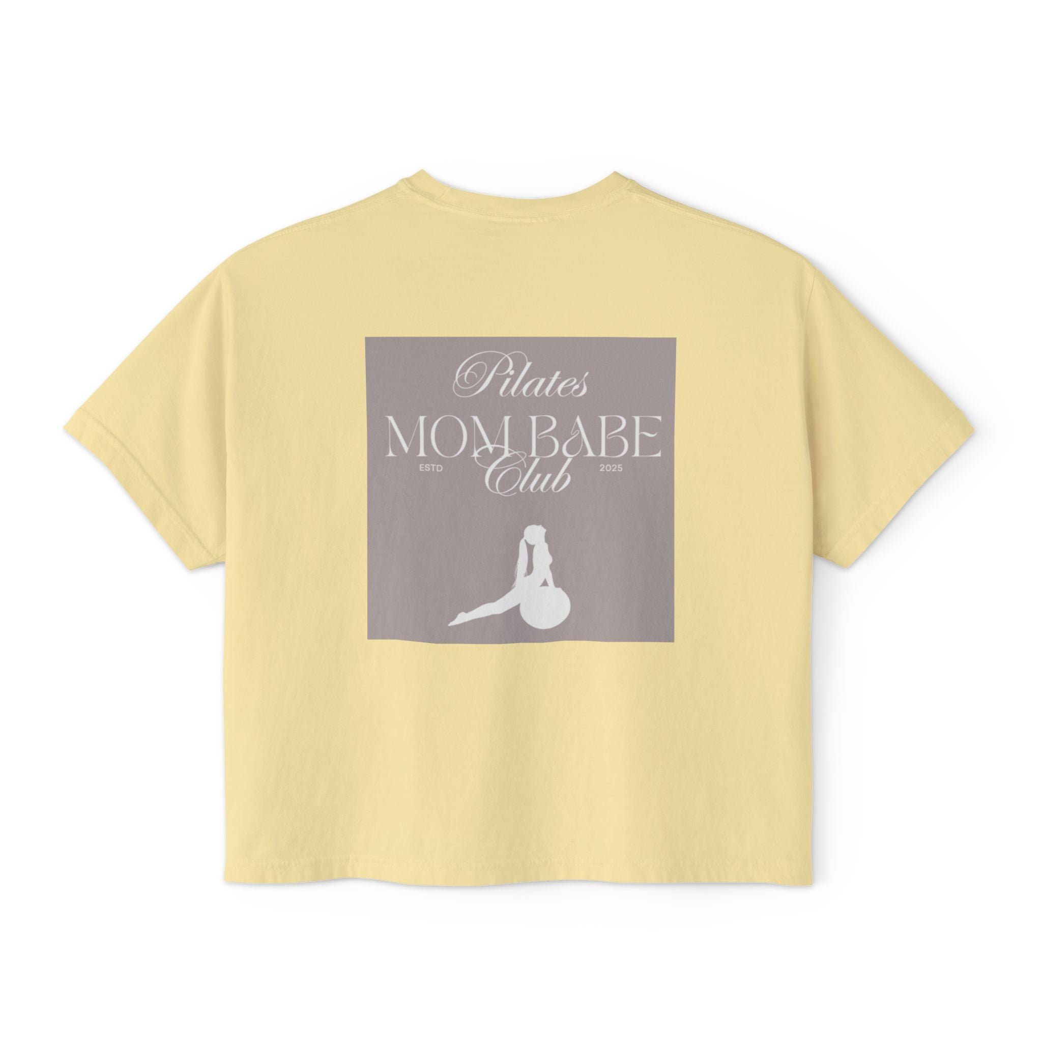 Pilates Mom Babe Club — Workout Graphic Tee (White Print)