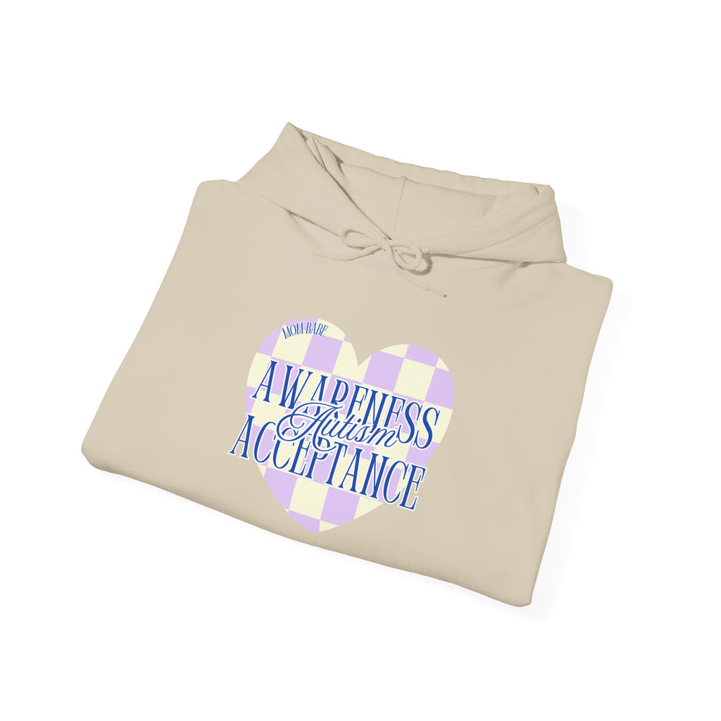 Autism Awareness and Acceptance — Checkered Heart Hoodie