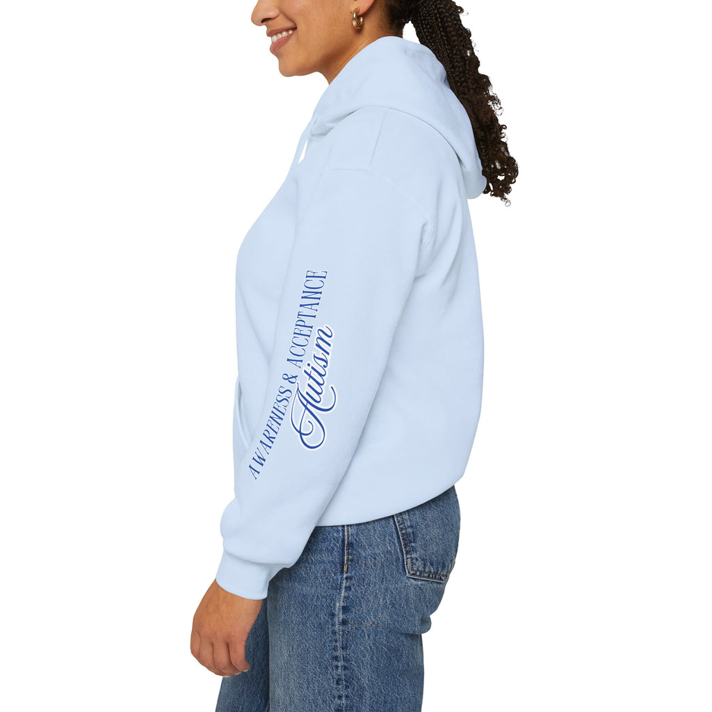 Autism Awareness and Acceptance — Checkered Heart Hoodie