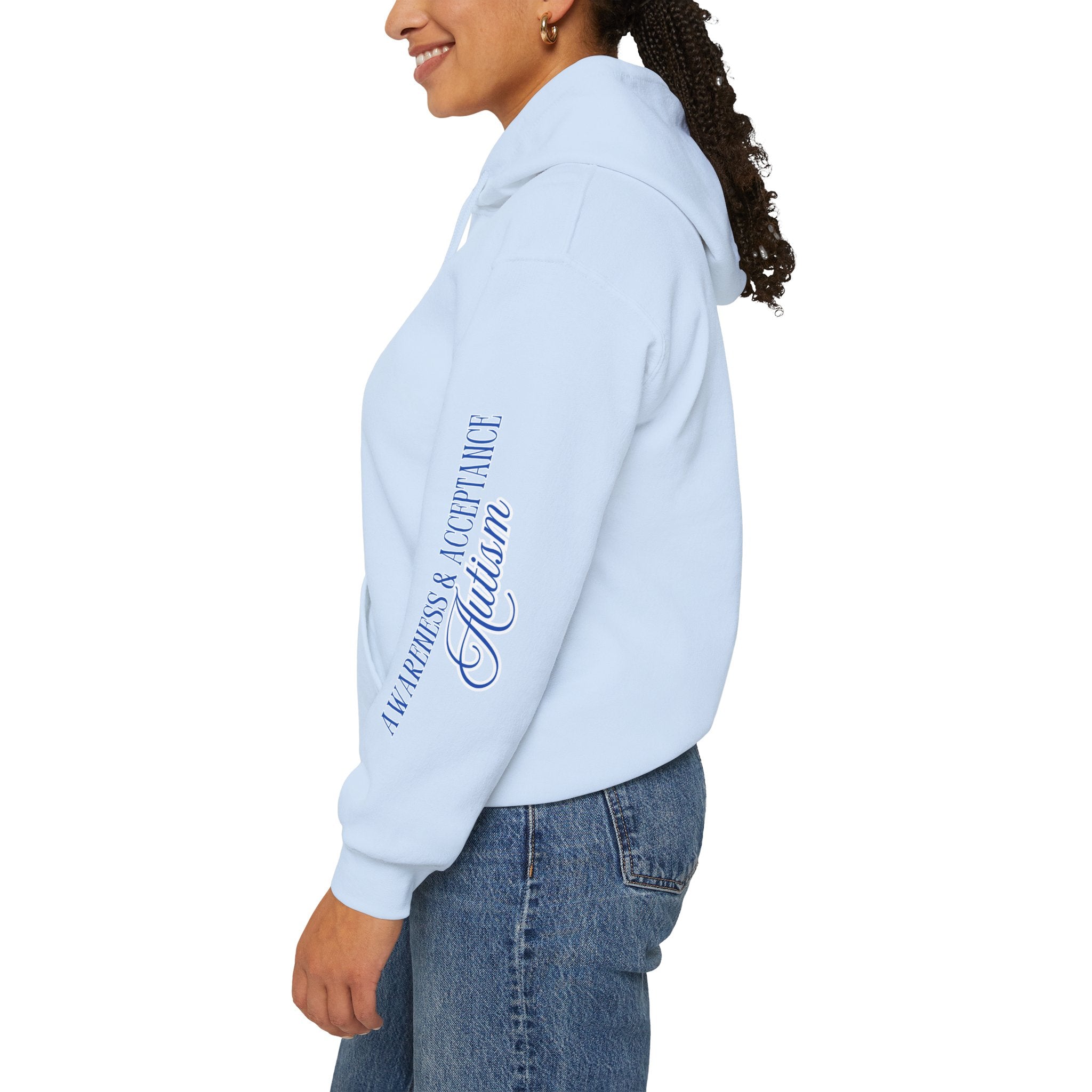 Autism Awareness and Acceptance — Checkered Heart Hoodie
