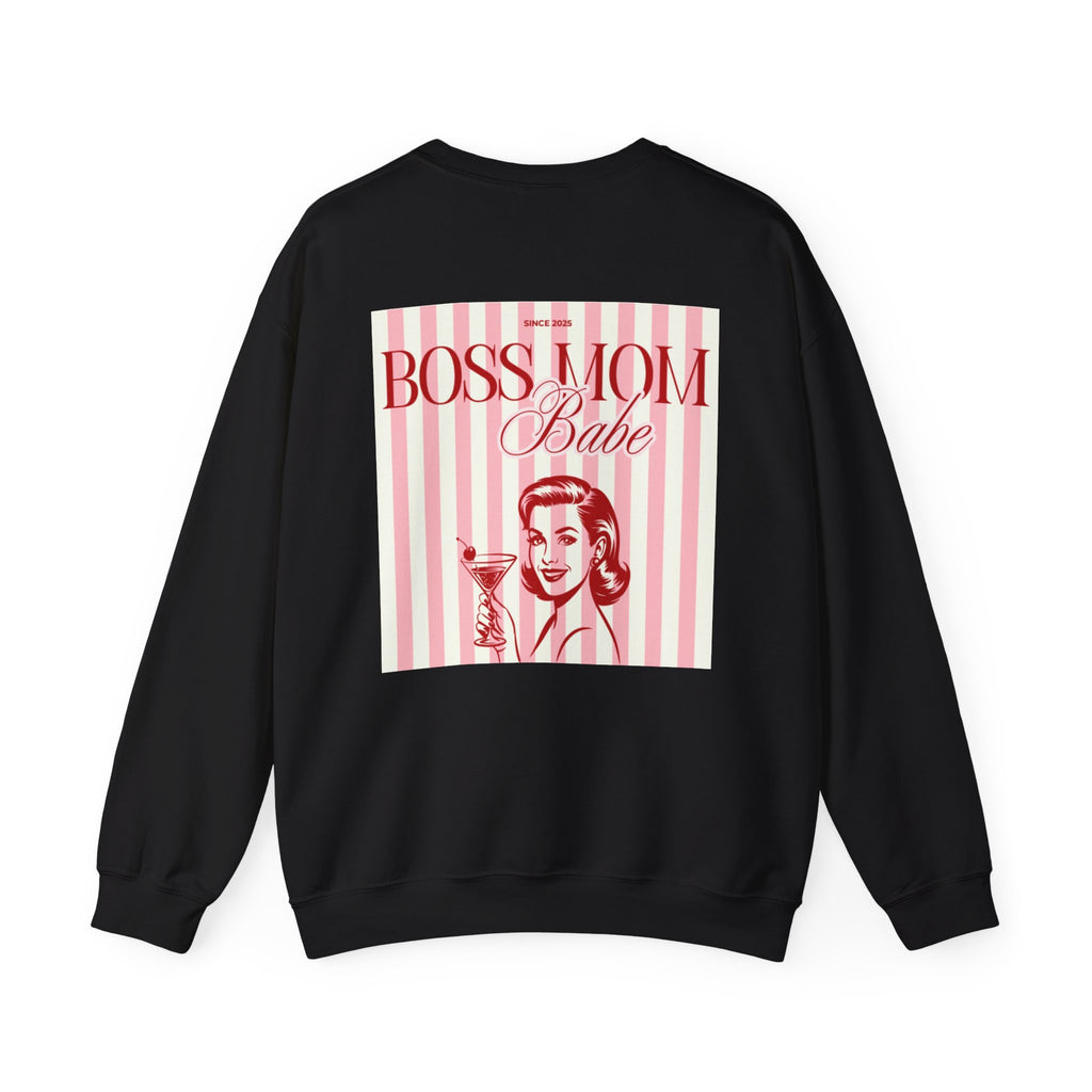 Boss Mom Babe — Vintage Retro Graphic Sweatshirt