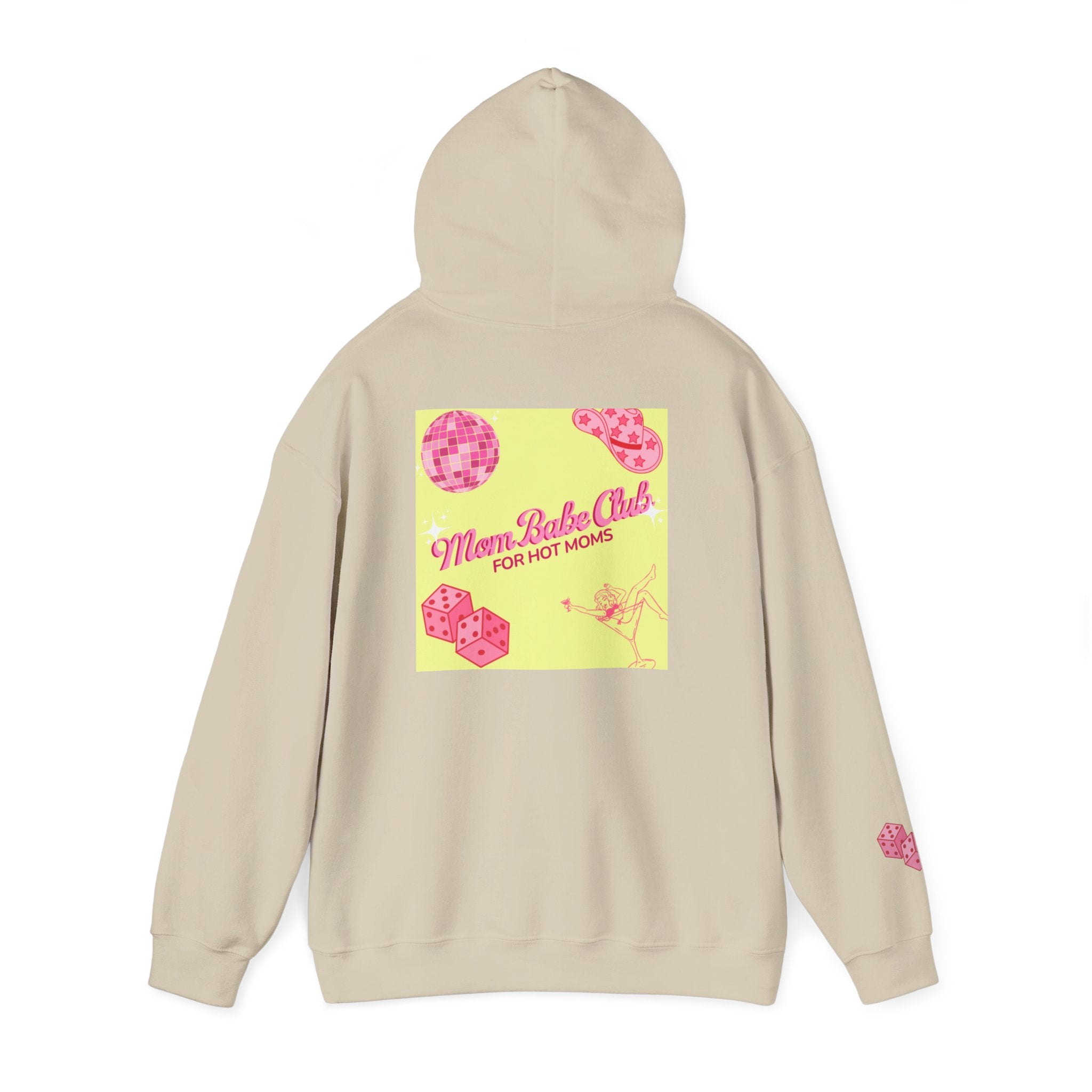 Mom Babe Club - For Hot Moms — Pink Graphic Hoodie