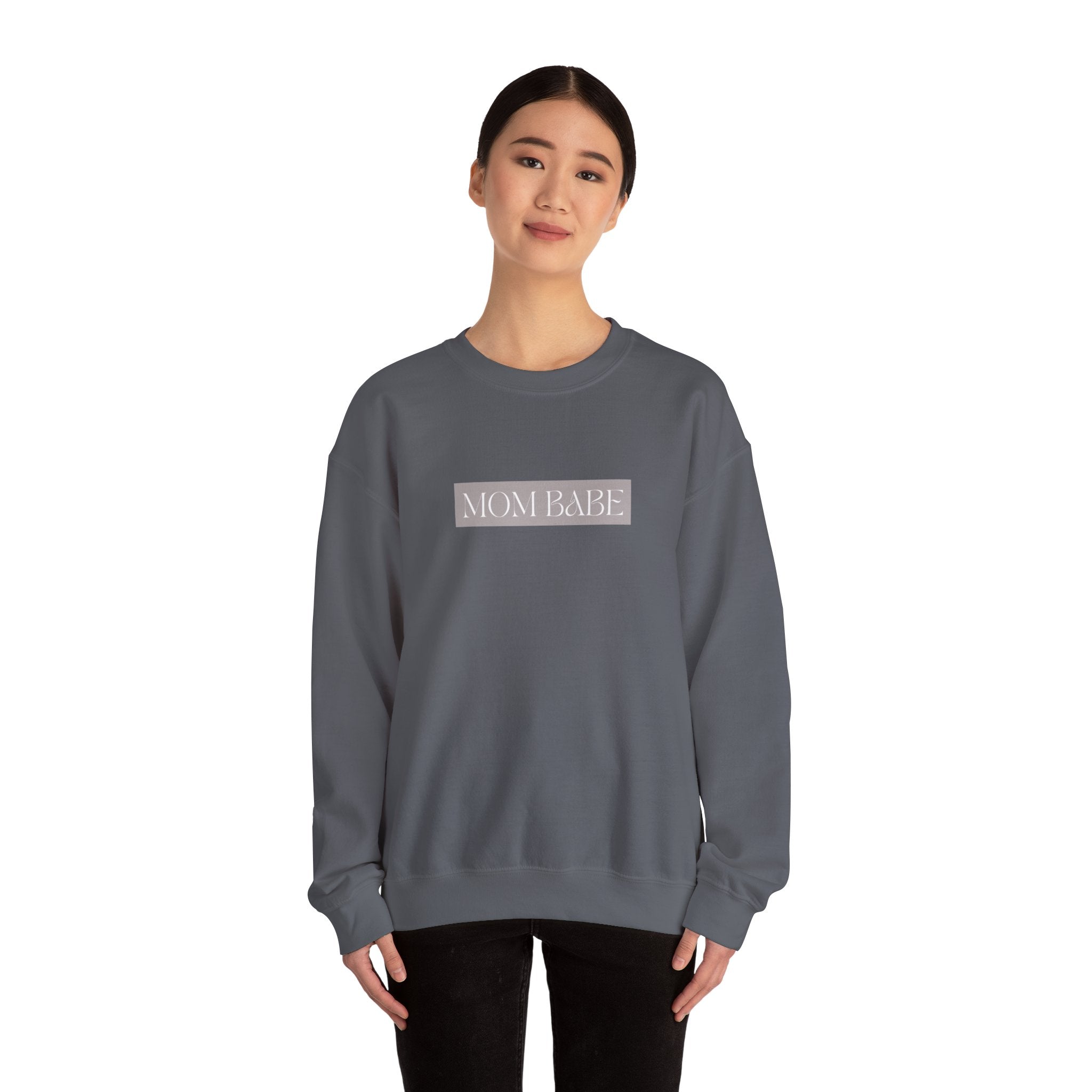 Pilates Mom Babe Club — Workout Graphic Sweatshirt (White Print)