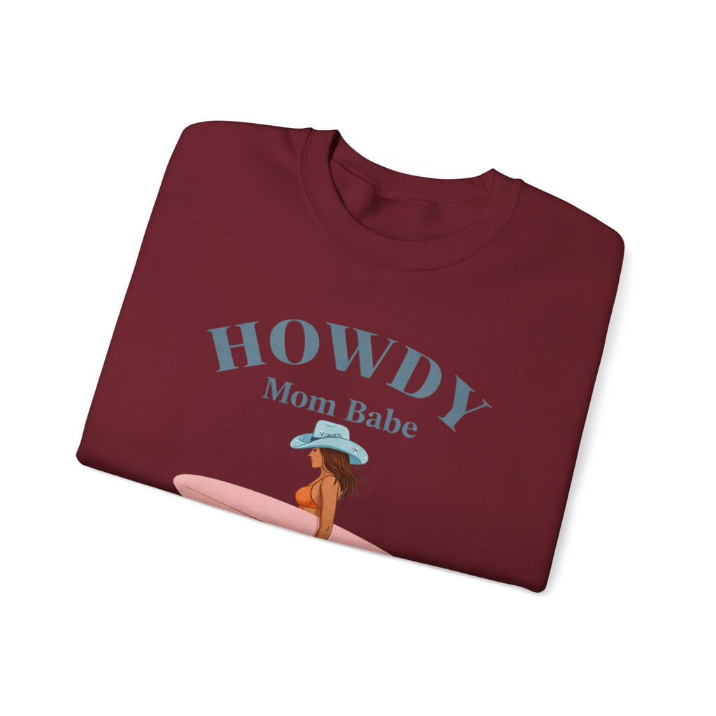 Howdy Mom Babe — Surf Girl Graphic Sweatshirt