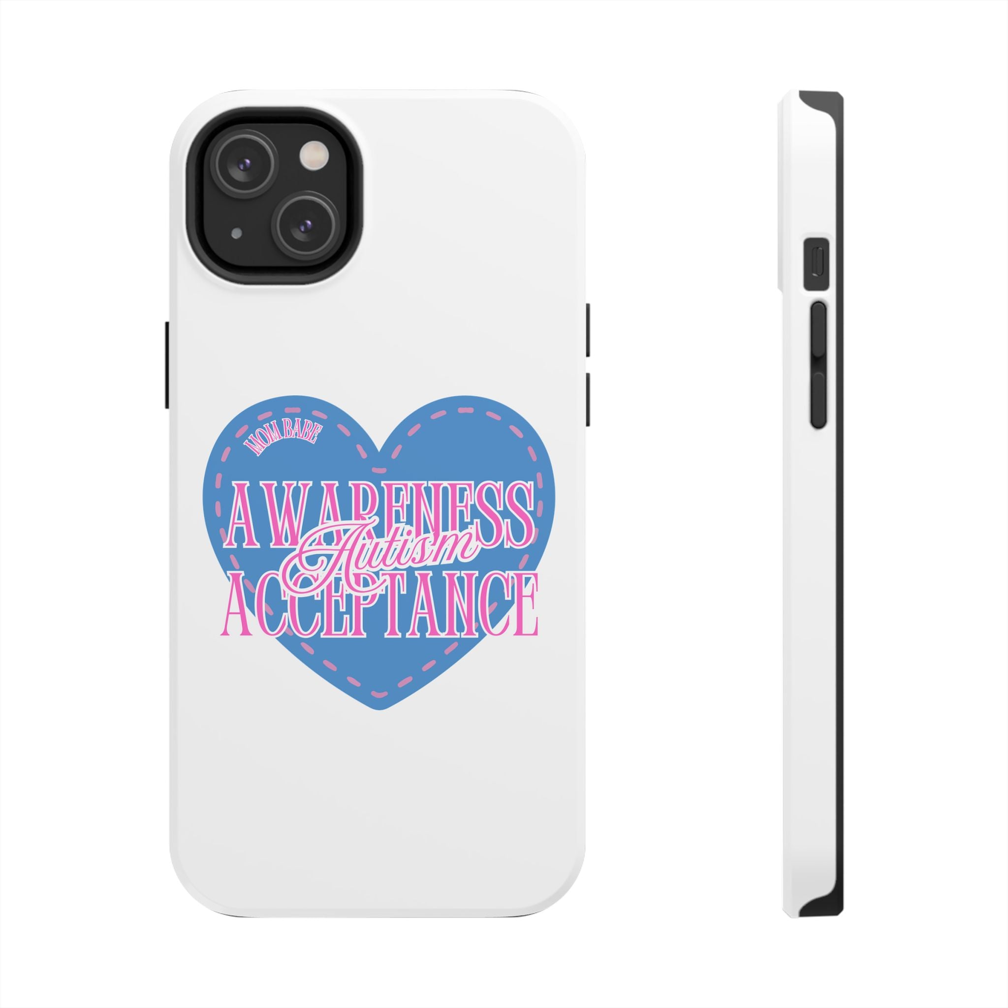 Autism Awareness and Acceptance — Stitched Heart Phone Case