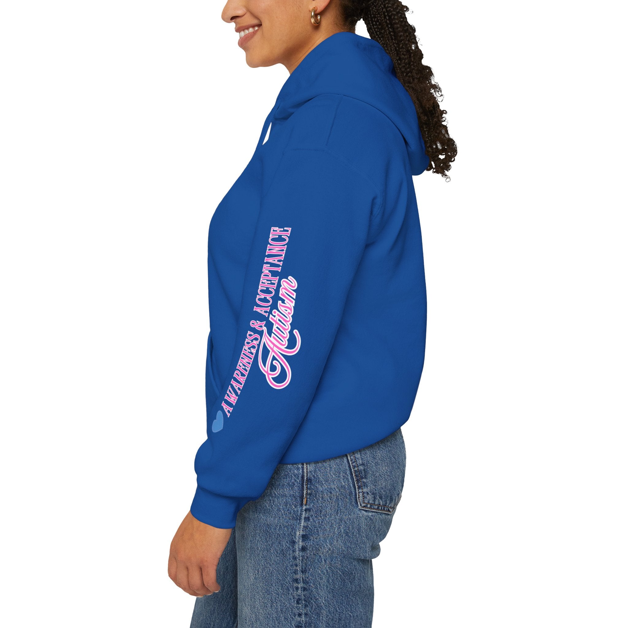 Autism Awareness and Acceptance — Stitched Heart Hoodie