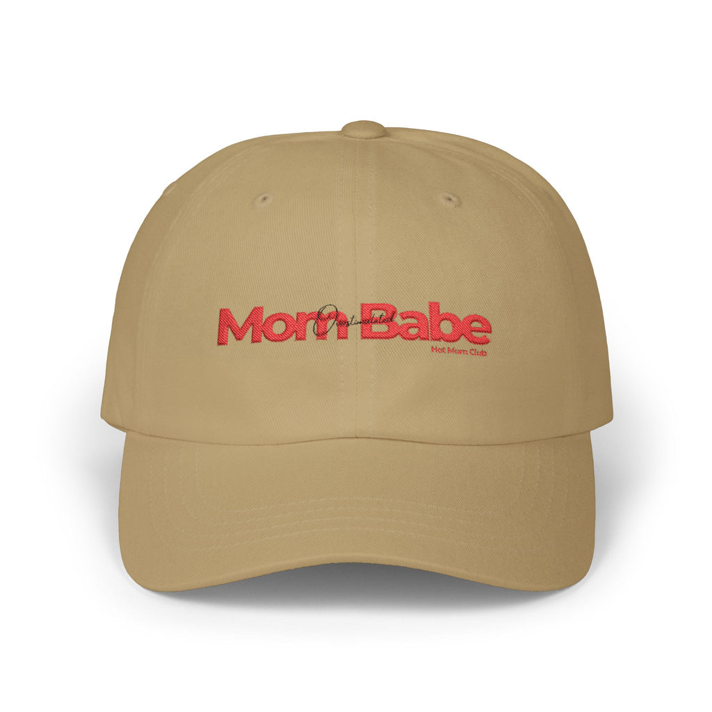Overstimulated Mom Babe Cap - Red and black Embroidery