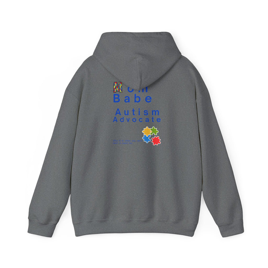 Mom Babe Autism Advocate - Graphic Hoodie