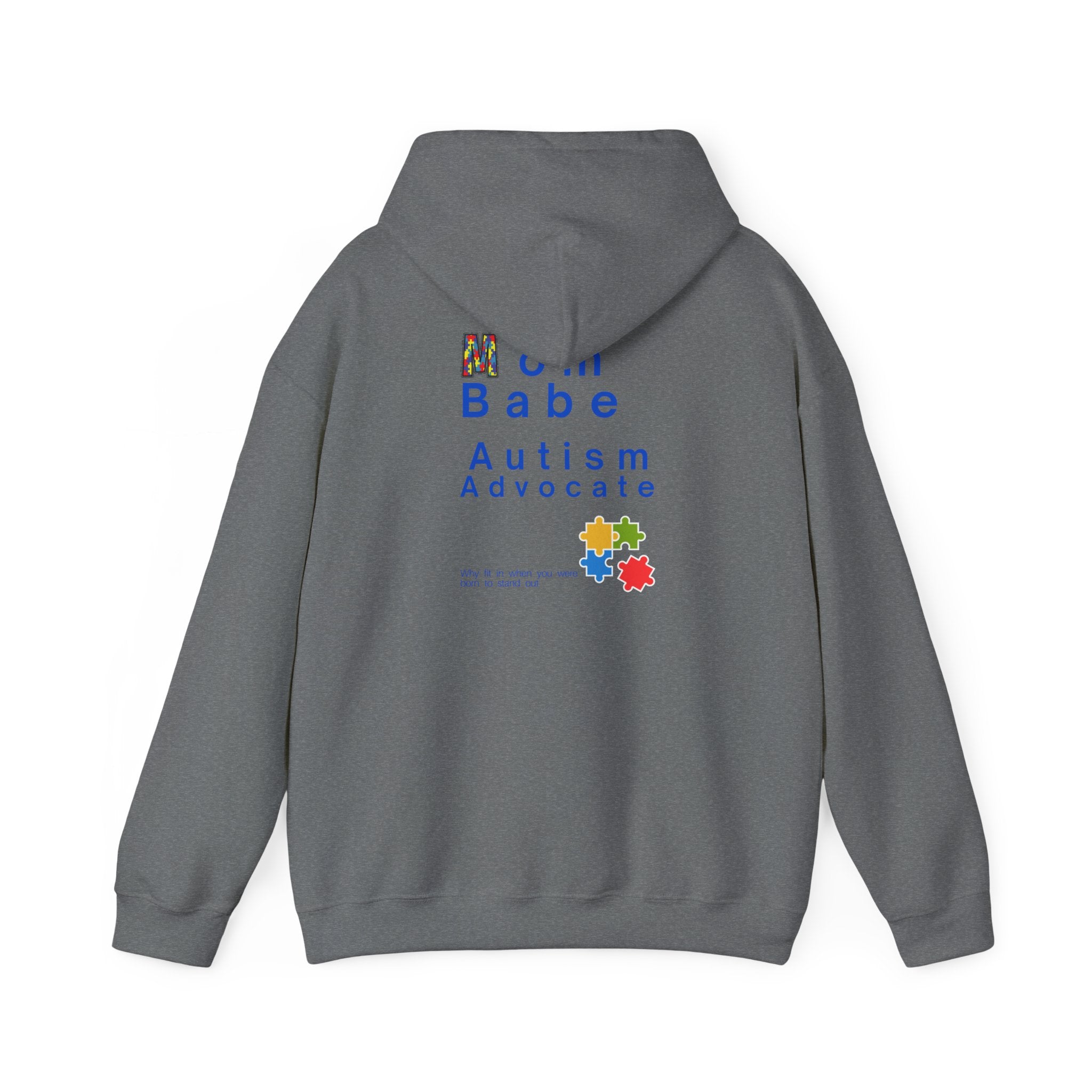 Mom Babe Autism Advocate - Graphic Hoodie