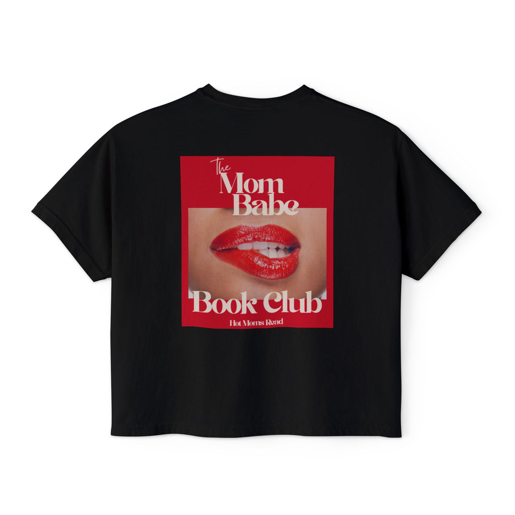 Mom Babe Book Club - Hot Moms Read Graphic Crop Tee