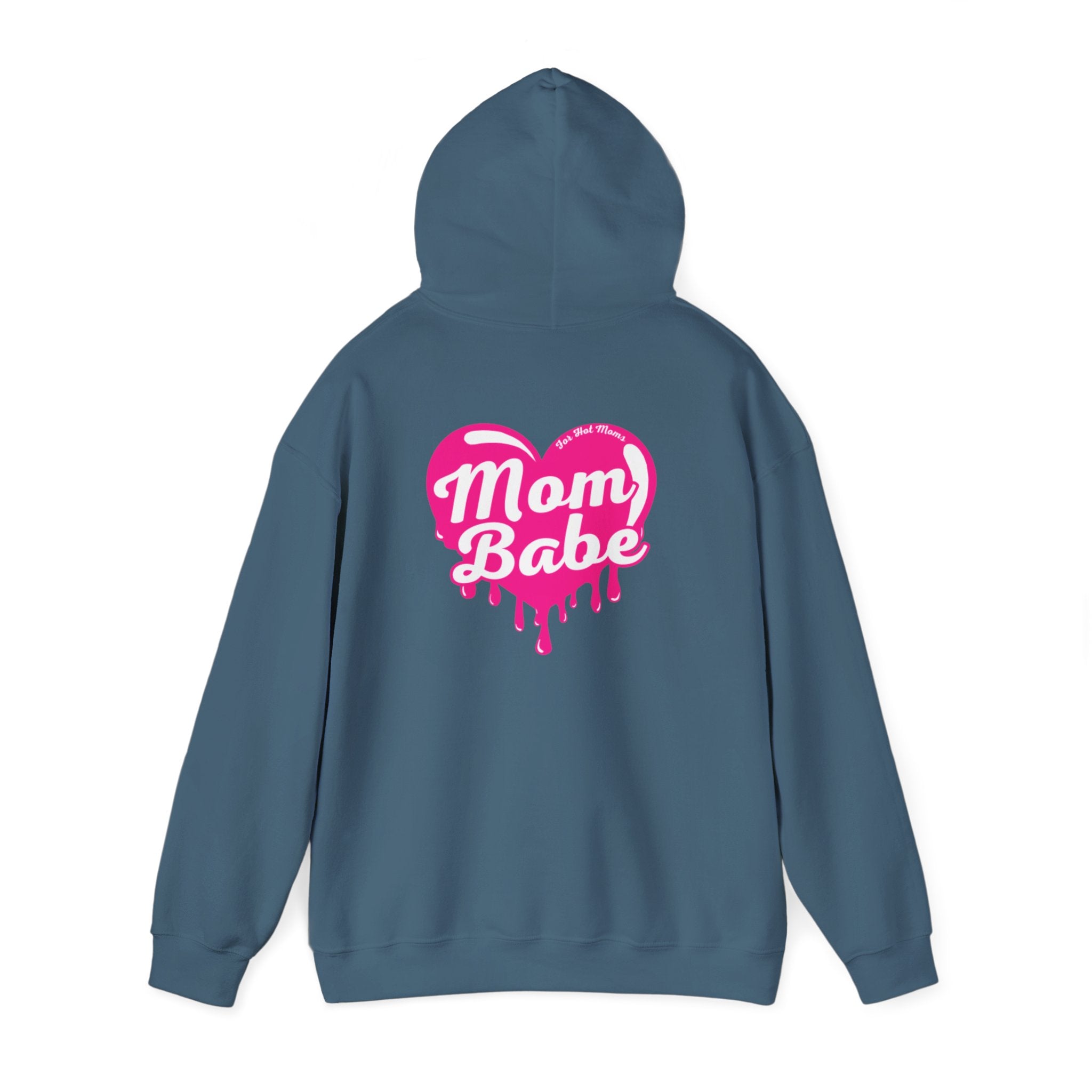 Mom Babe For Hot Moms — Pink Heart Drip Graphic Hoodie