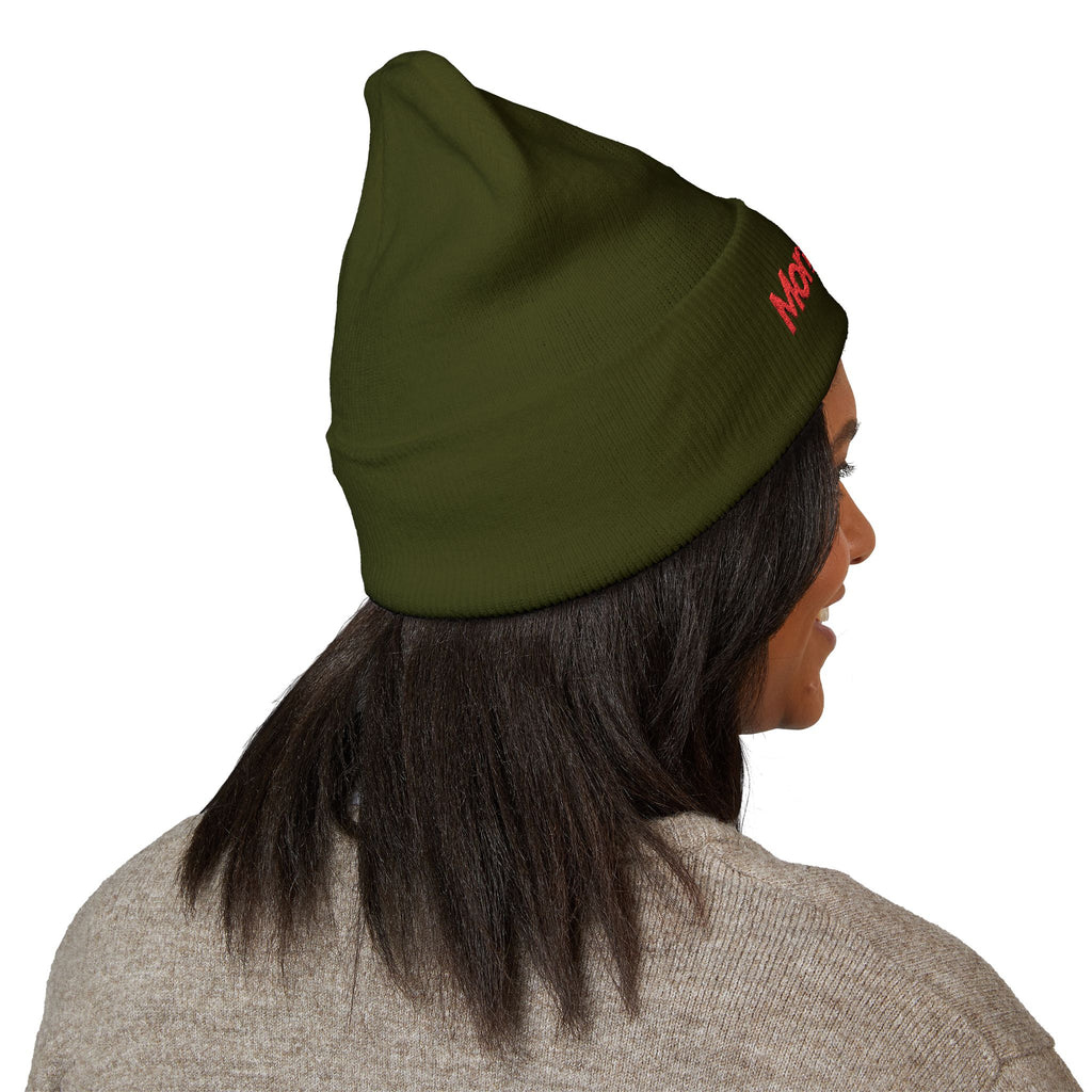 Overstimulated Mom Babes Beanie - Red and Black Embroidery