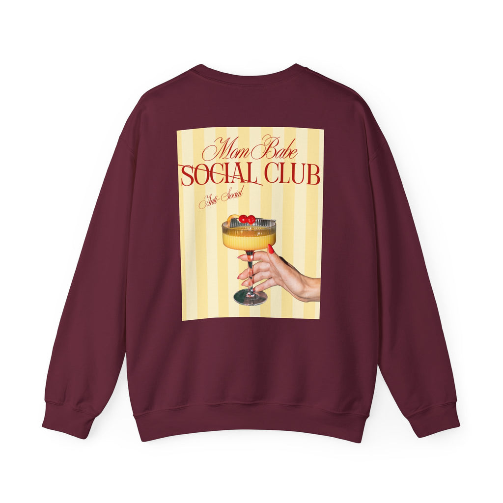 Mom Babe Anti-Social Club - Cocktail Graphic Sweatshirt