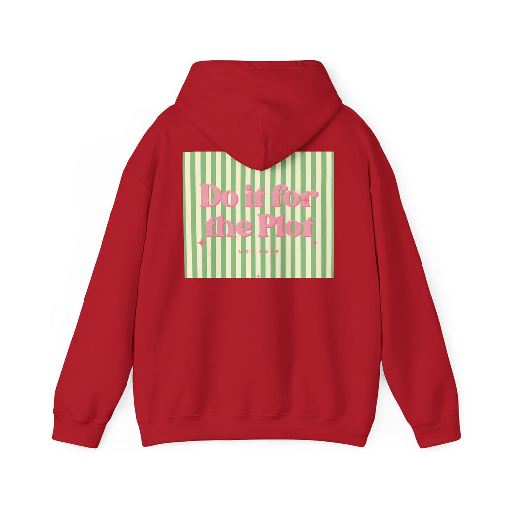 Do It For The Plot Mom Babe - Striped Graphic Hoodie