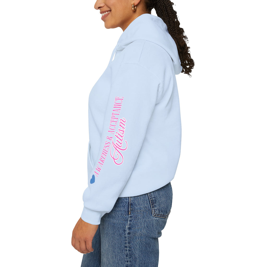 Autism Awareness and Acceptance — Stitched Heart Hoodie