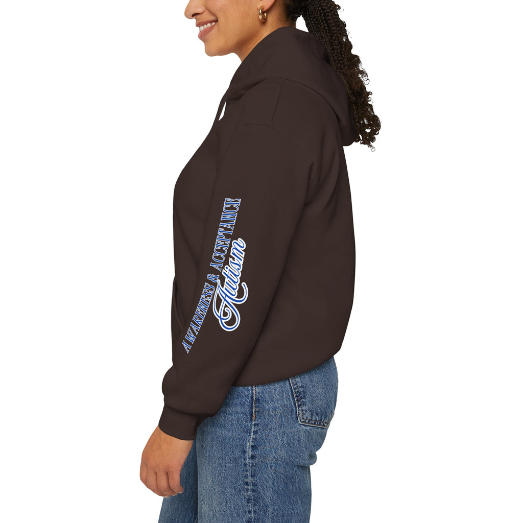 Autism Awareness and Acceptance — Checkered Heart Hoodie