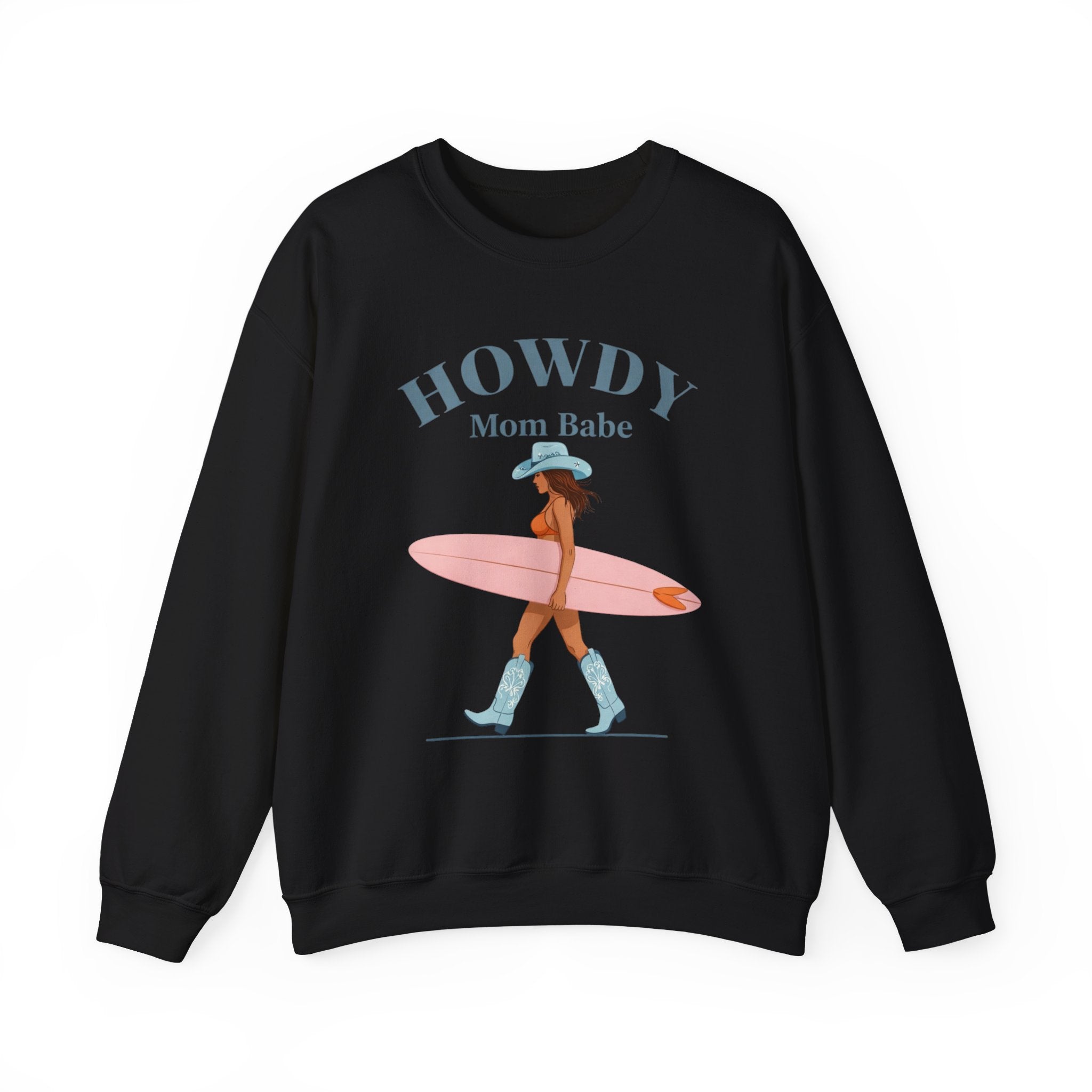 Howdy Mom Babe — Surf Girl Graphic Sweatshirt