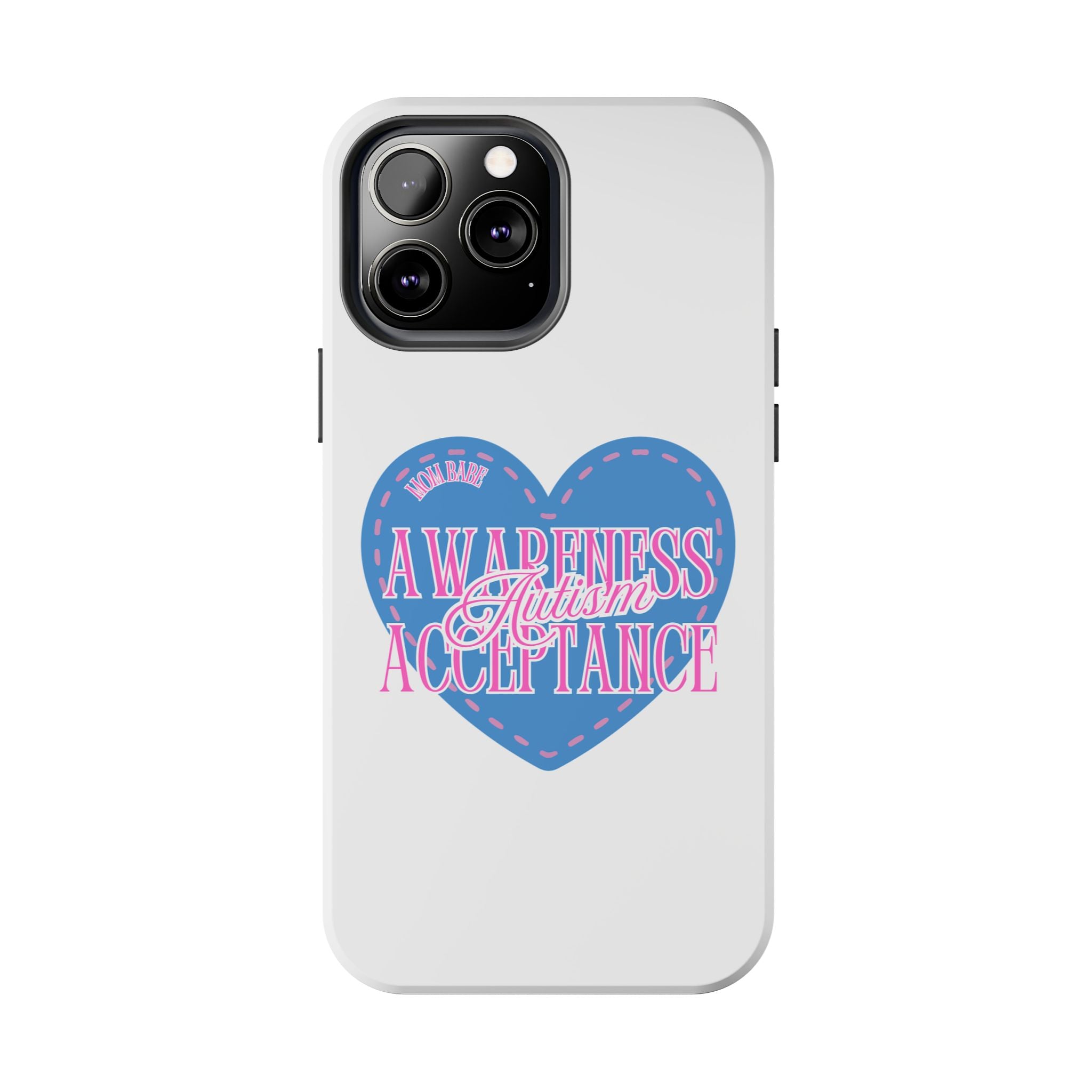 Autism Awareness and Acceptance — Stitched Heart Phone Case
