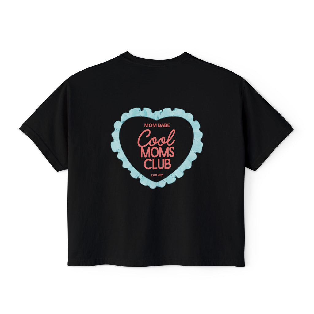 Mom Babe Cool Moms Club - Ruffled Heart Graphic Tee