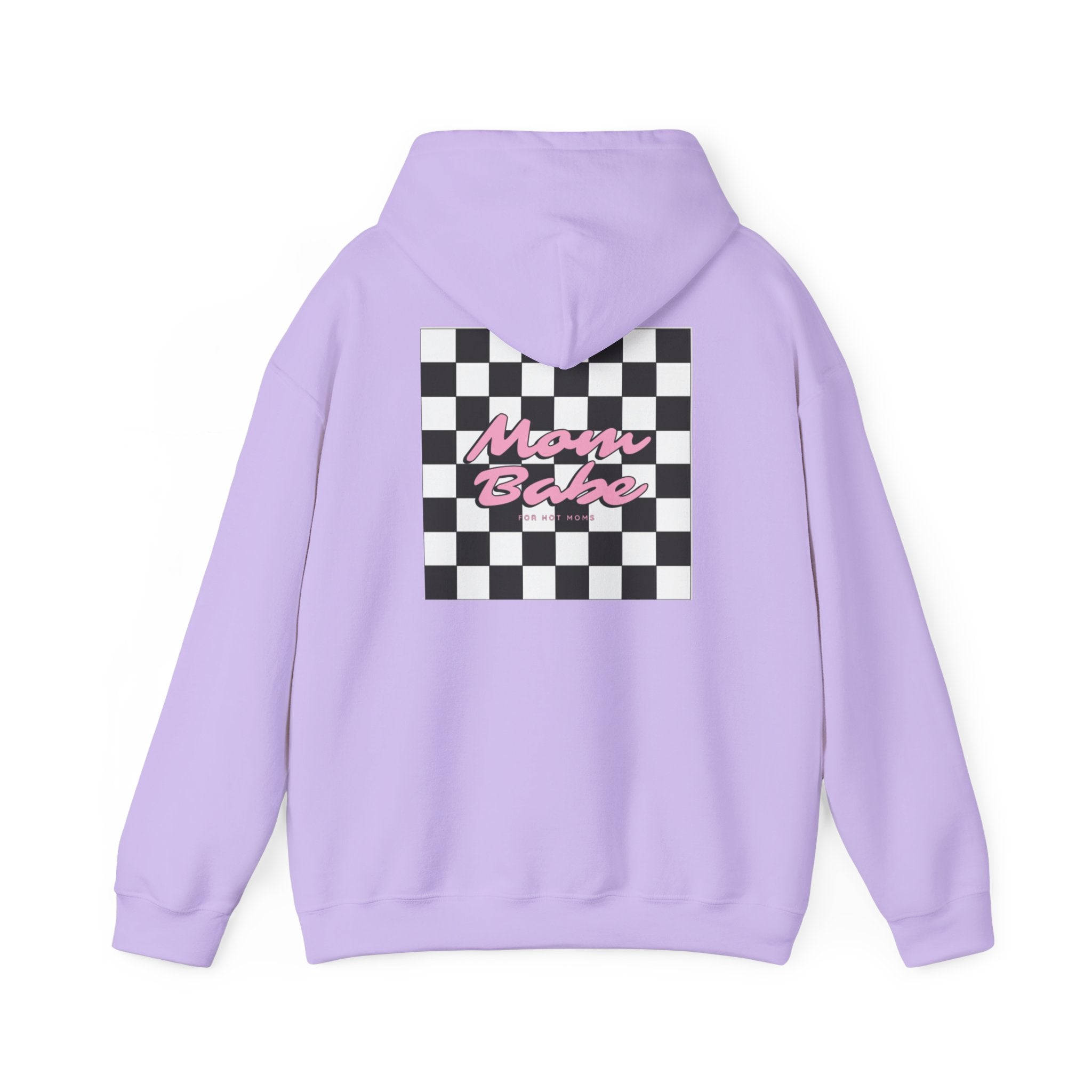 Mom Babe For Hot Moms - Checkered Graphic Hoodie