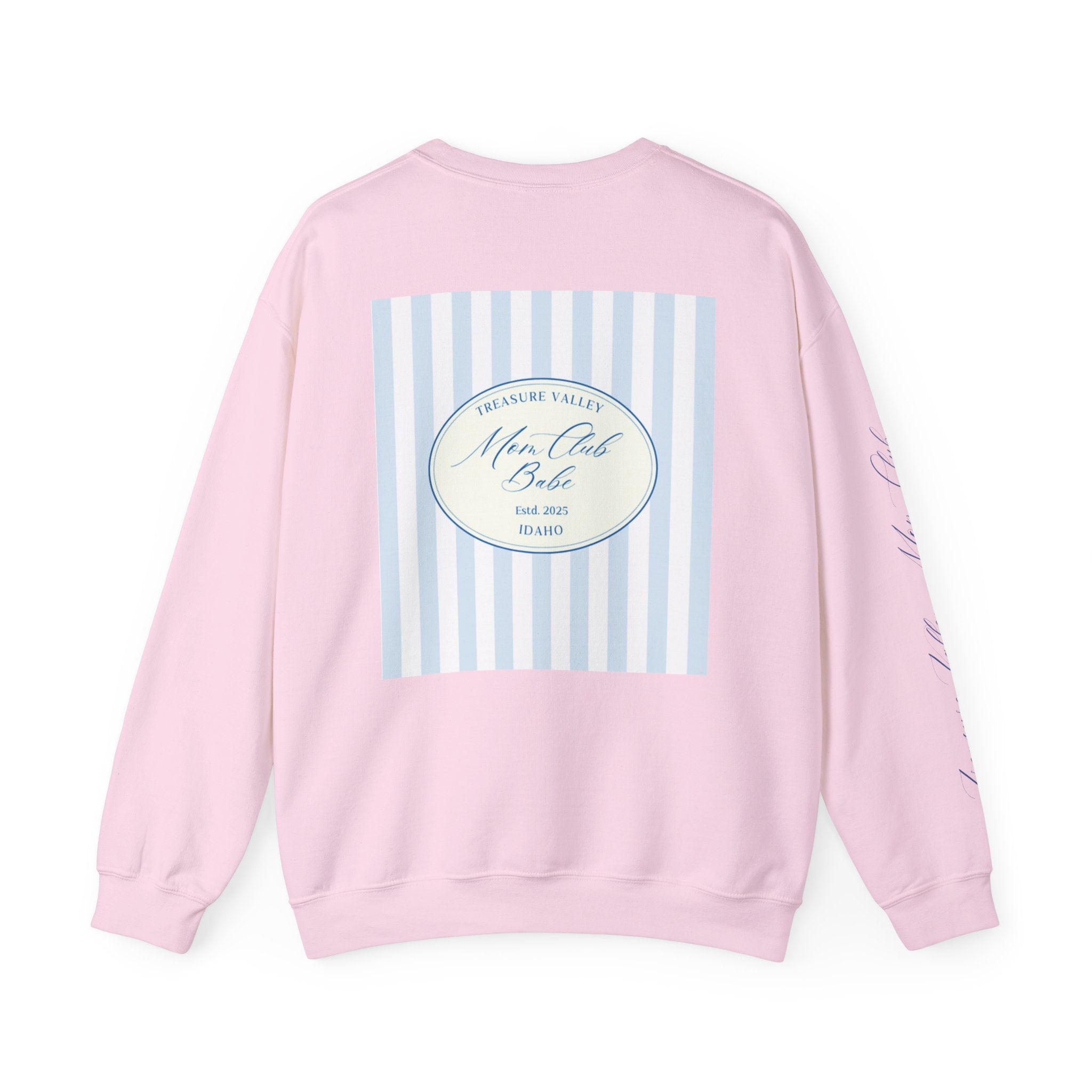 Treasure Valley Mom Club - Striped Graphic Sweatshirt