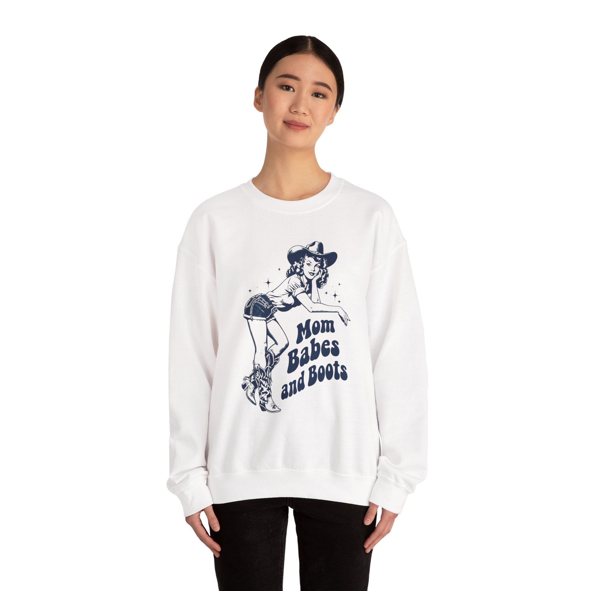 Mom Babes and Boots - Graphic Sweatshirt