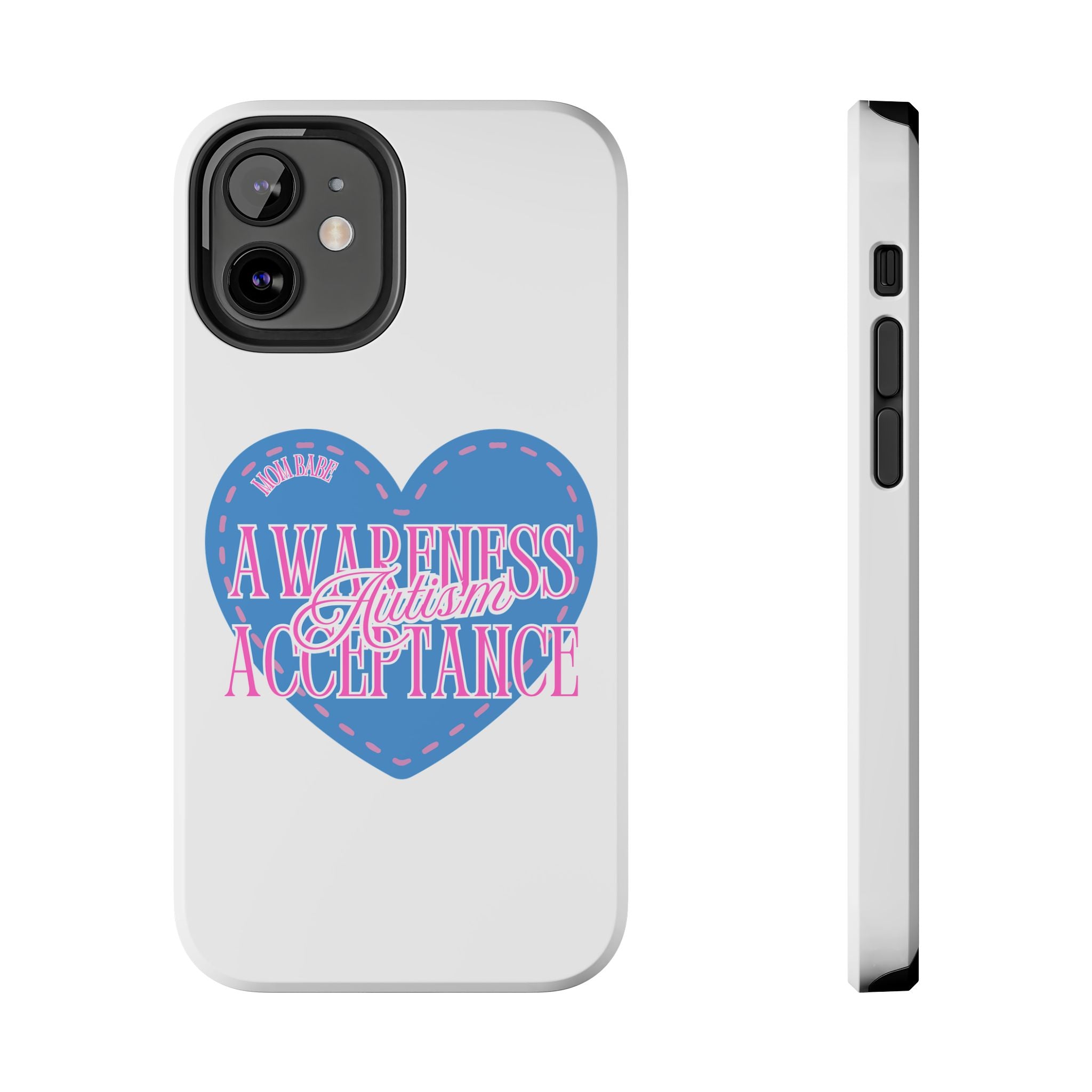 Autism Awareness and Acceptance — Stitched Heart Phone Case