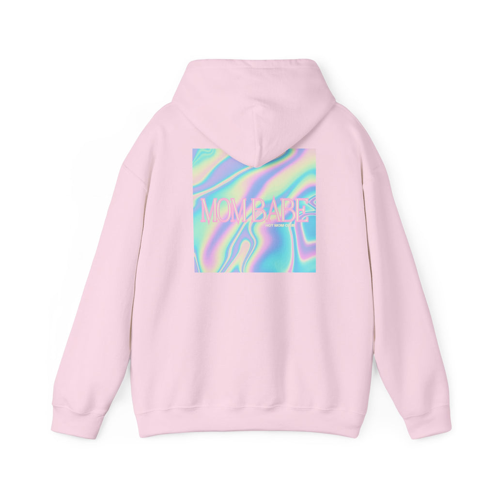 Mom Babe — Holographic Graphic Hoodie