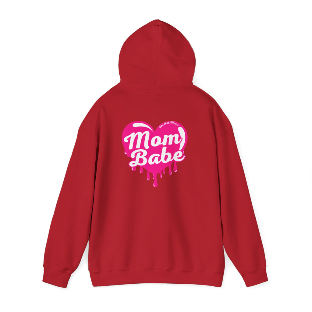 Mom Babe For Hot Moms — Pink Heart Drip Graphic Hoodie