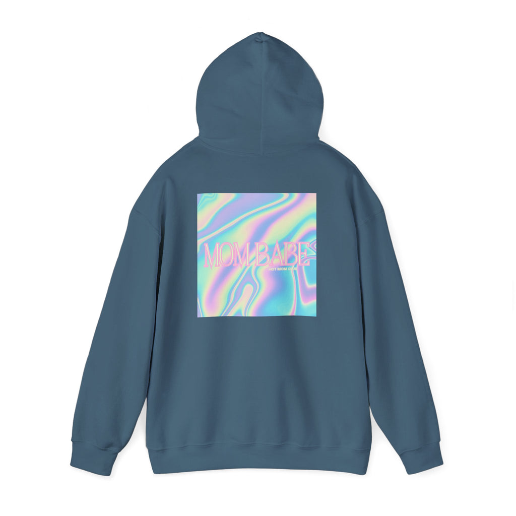 Mom Babe — Holographic Graphic Hoodie