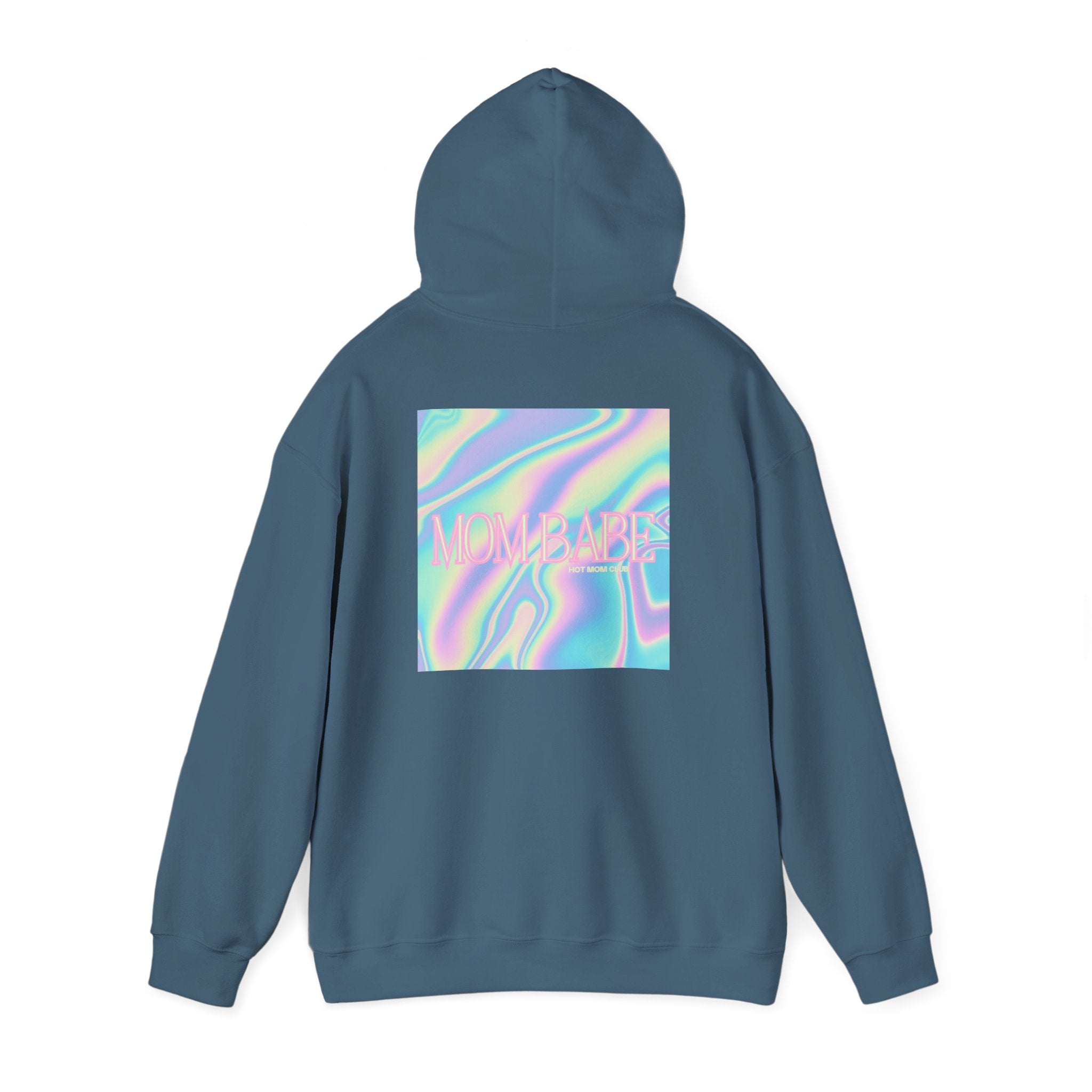 Mom Babe — Holographic Graphic Hoodie