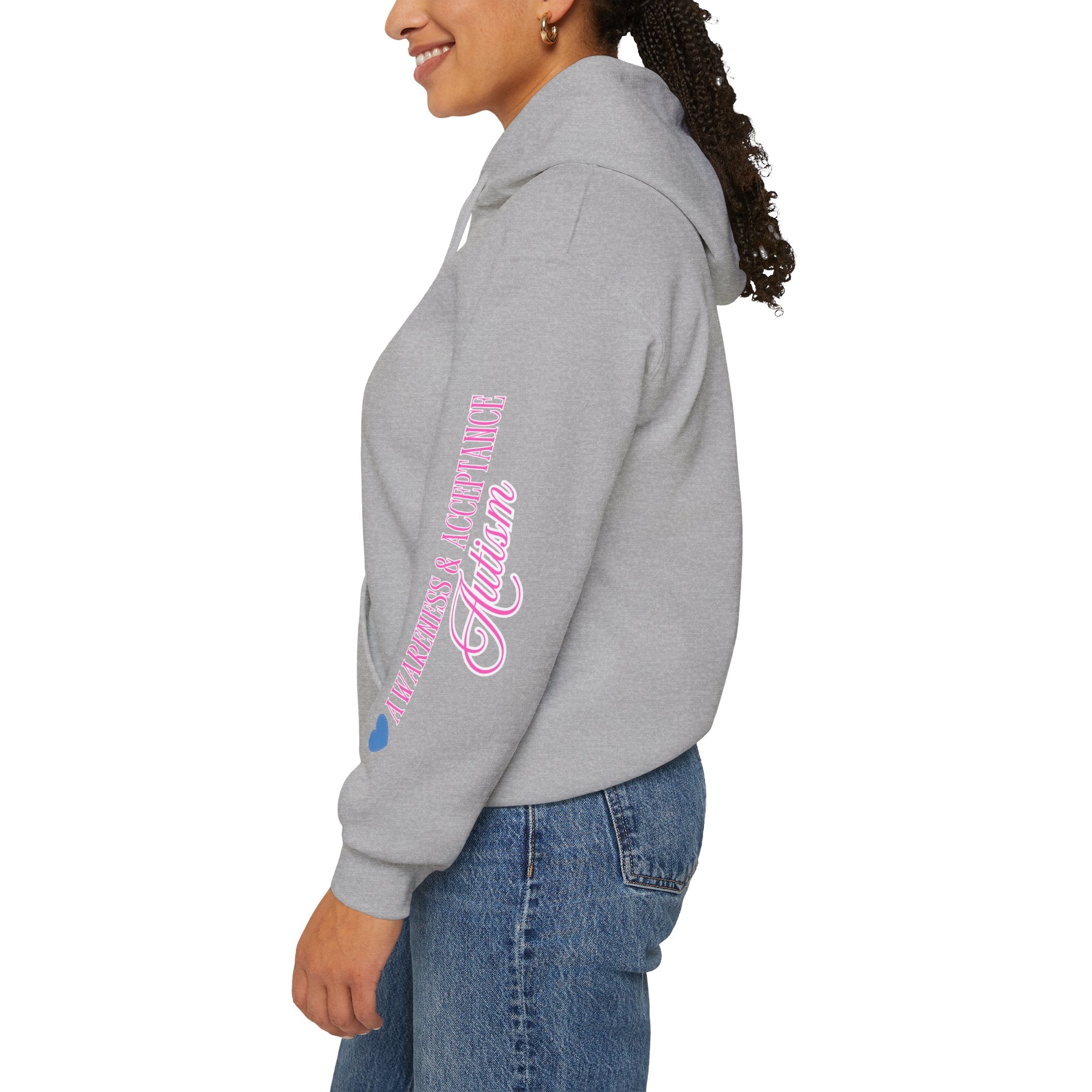 Autism Awareness and Acceptance — Stitched Heart Hoodie
