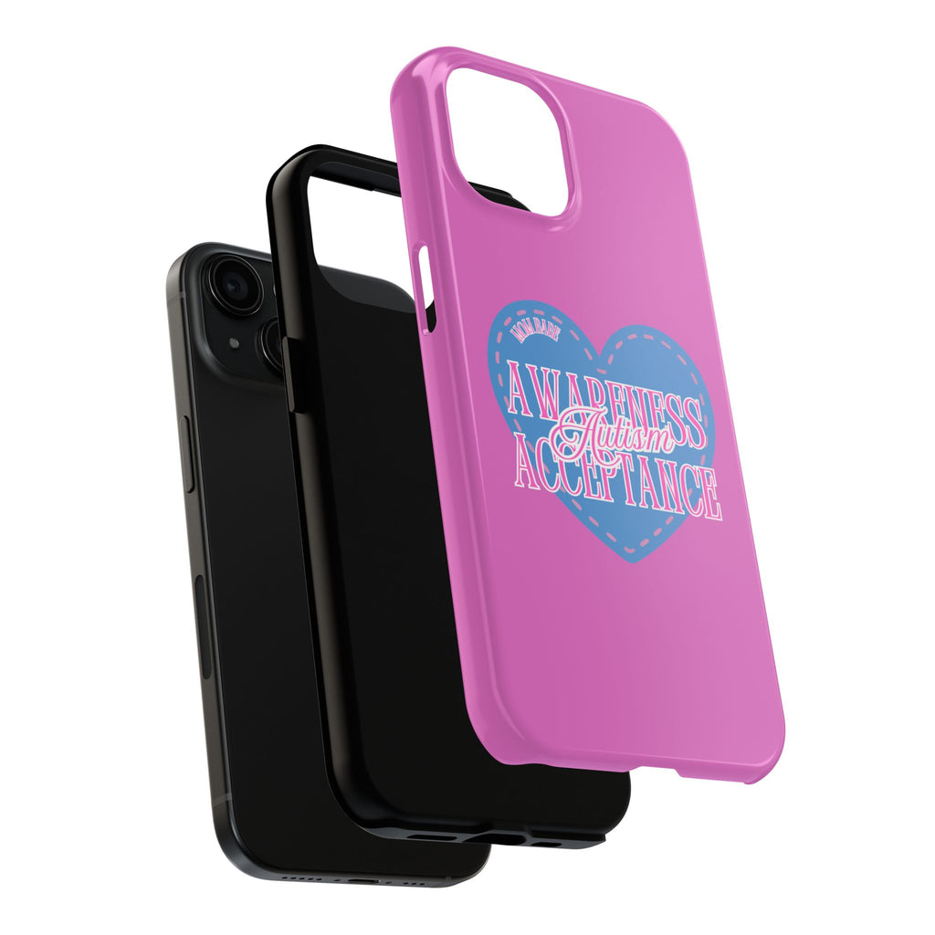 Autism Awareness and Acceptance — Stitched Heart Phone Case