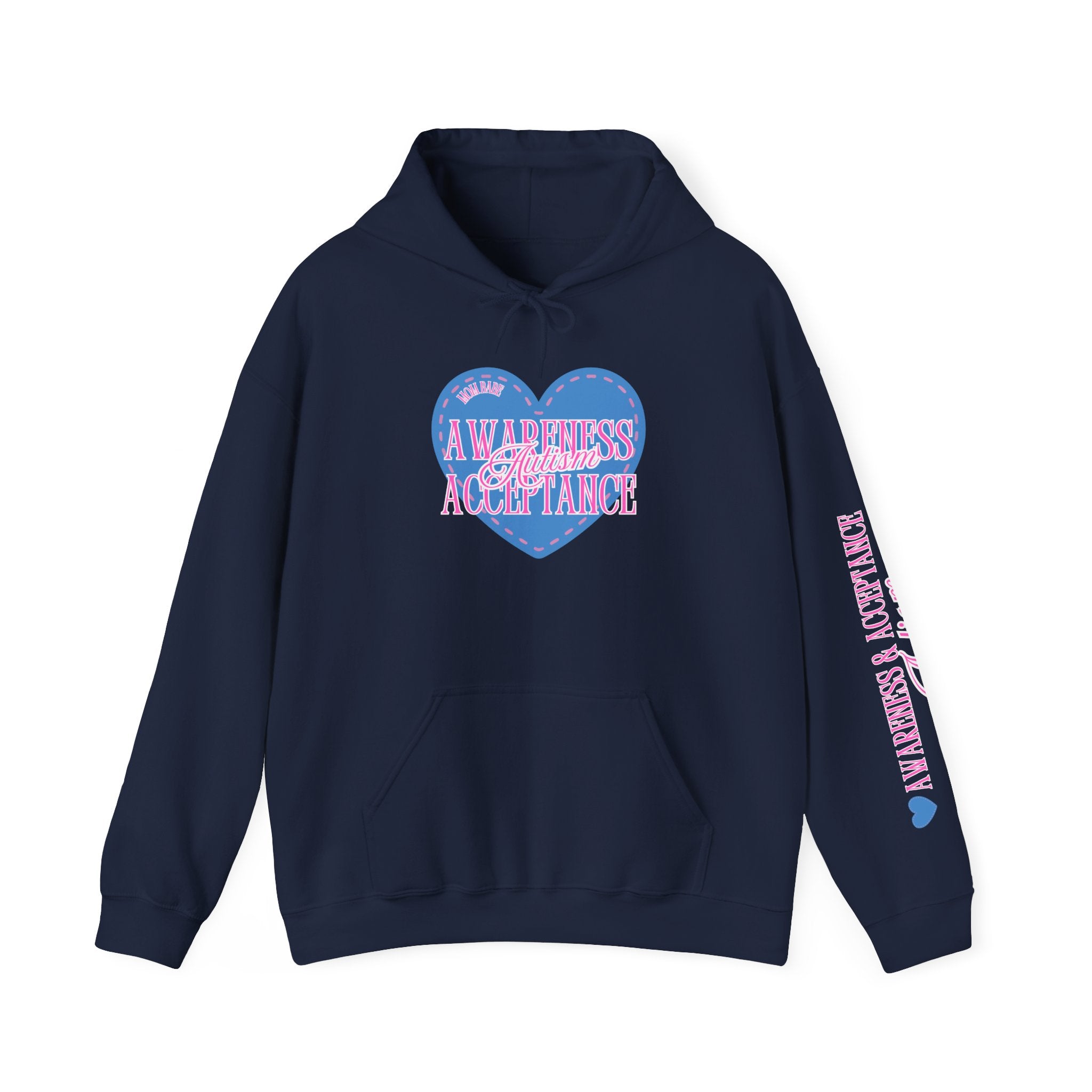 Autism Awareness and Acceptance — Stitched Heart Hoodie
