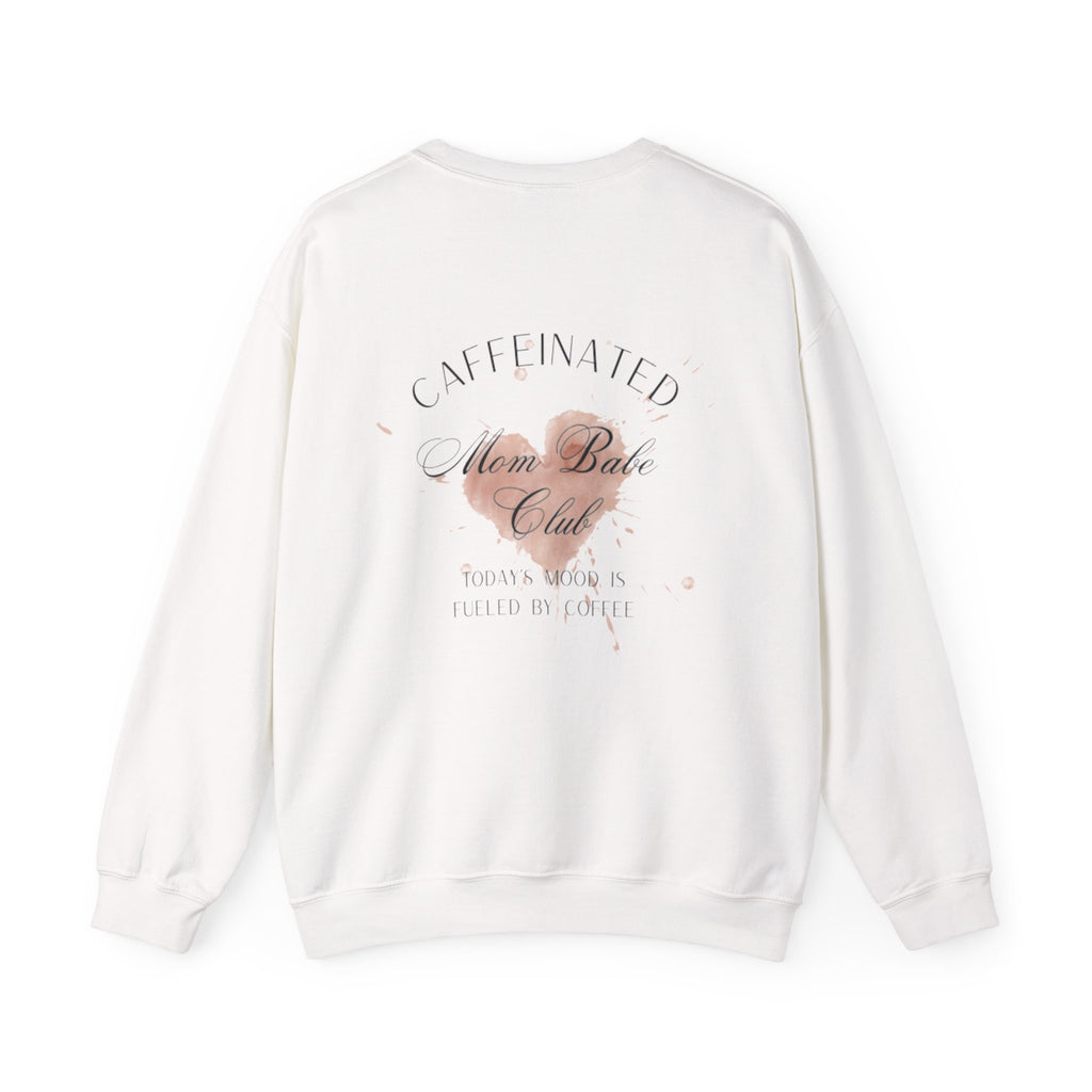 Caffeinated Mom Babe Club - Heart Spill Graphic Sweatshirt