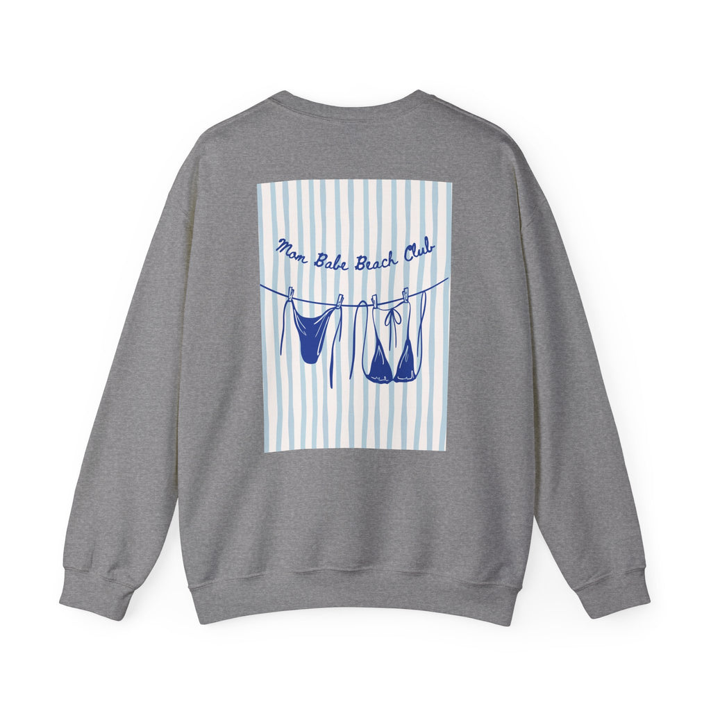 Mom Babe Beach Club - Bikini Graphic Sweatshirt