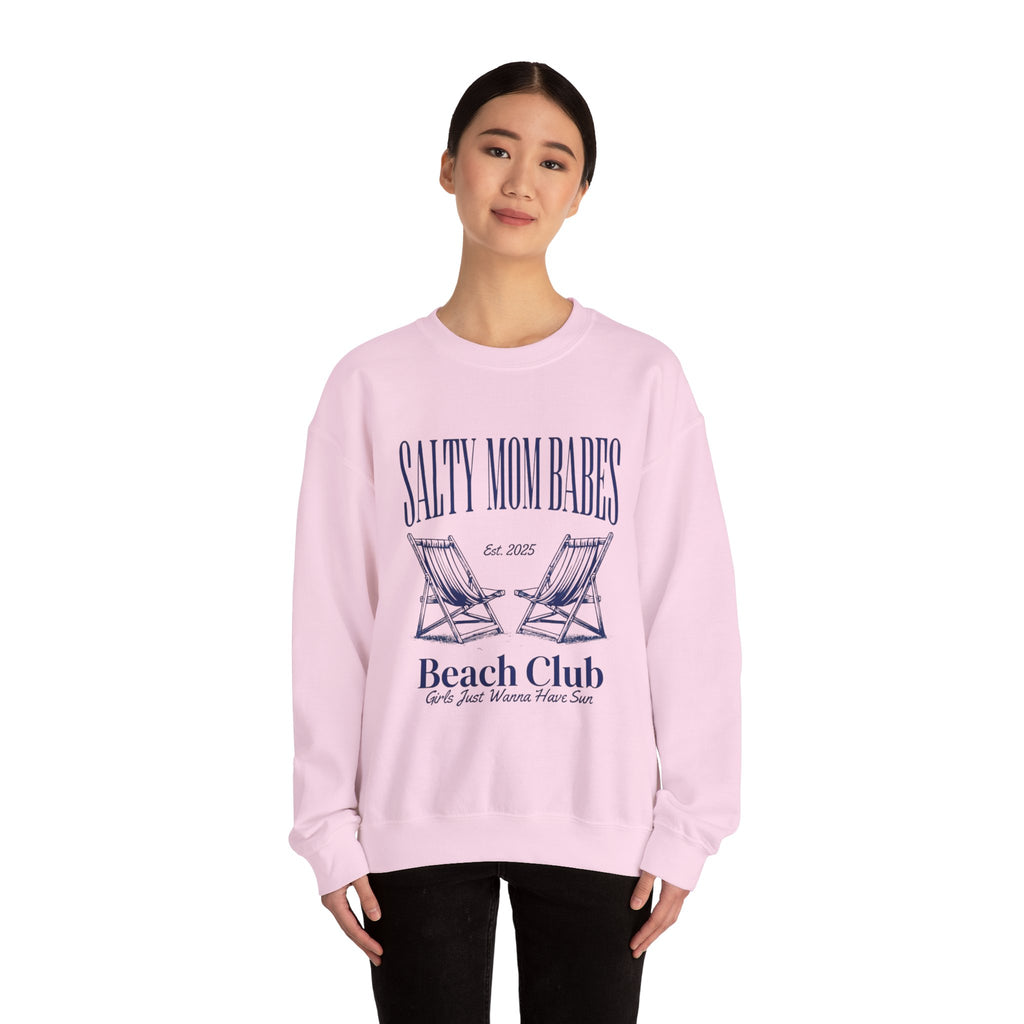 Salty Mom Babes Beach Club- Girls Just Wanna Have Sun Graphic Sweatshirt