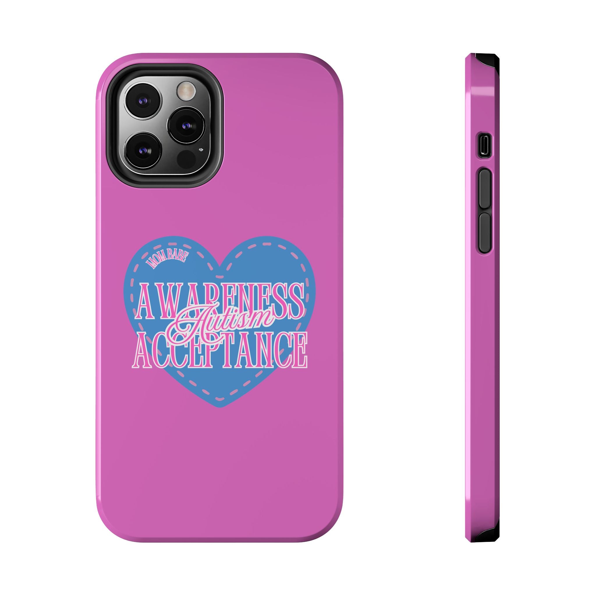 Autism Awareness and Acceptance — Stitched Heart Phone Case