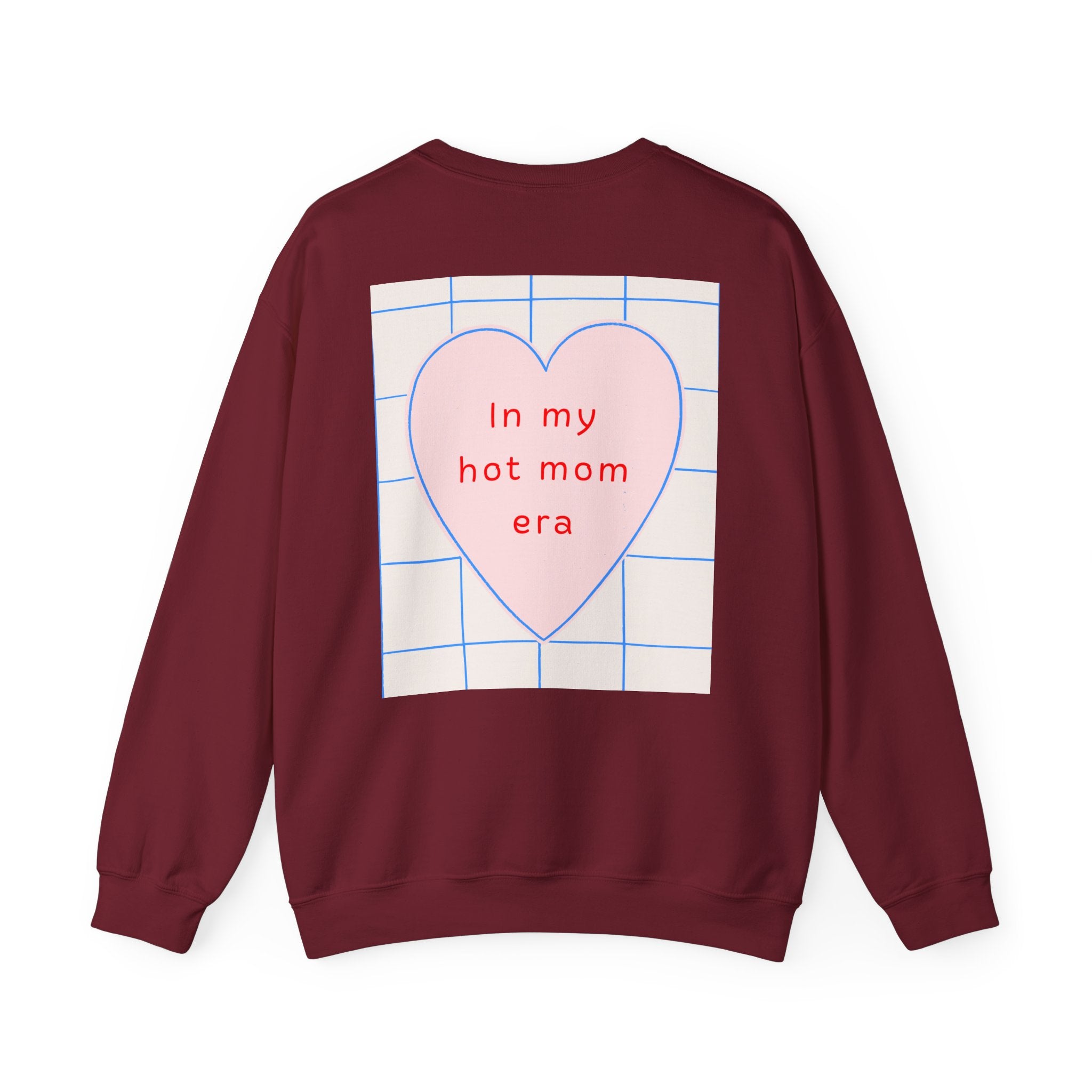 In My Hot Mom Era - Heart Graphic Sweatshirt