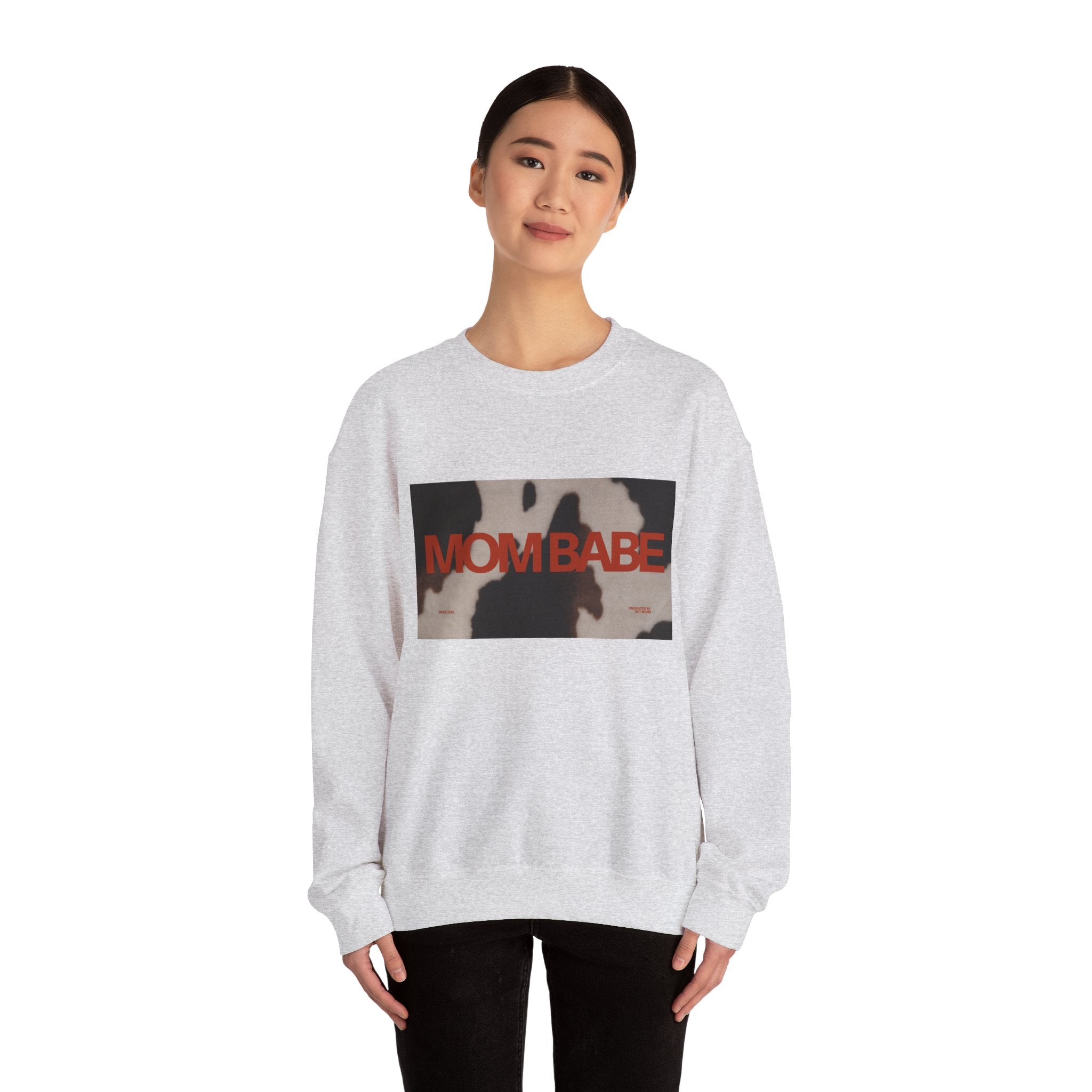 Mom Babe — Cowhide Graphic Sweatshirt