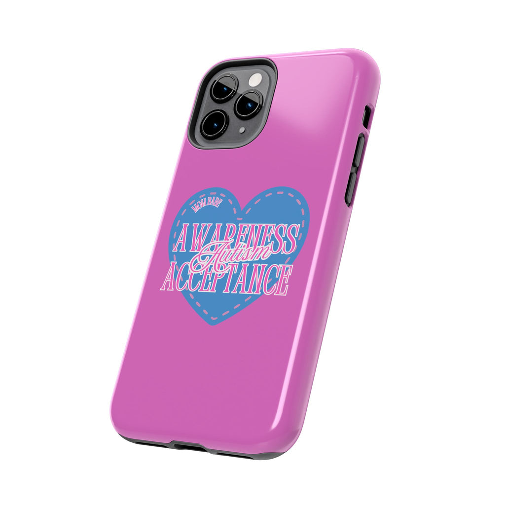Autism Awareness and Acceptance — Stitched Heart Phone Case