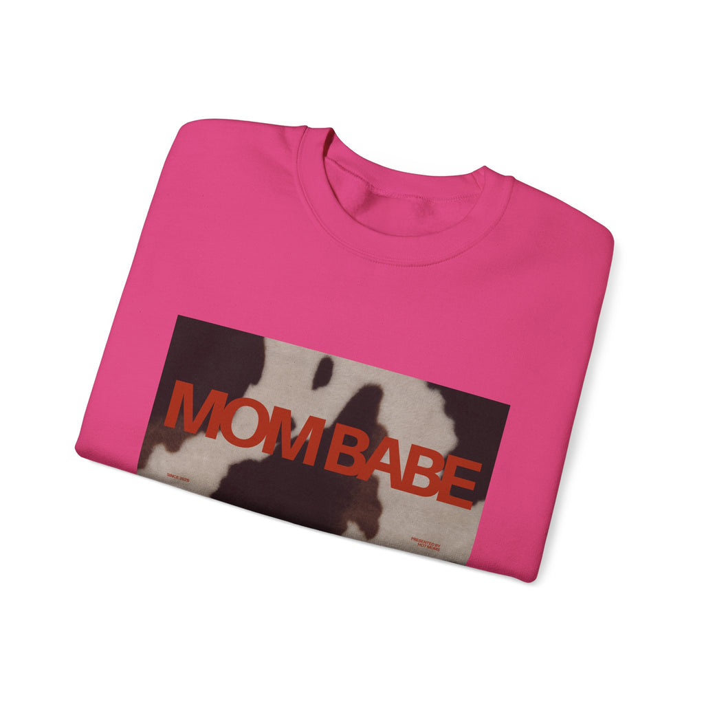 Mom Babe — Cowhide Graphic Sweatshirt