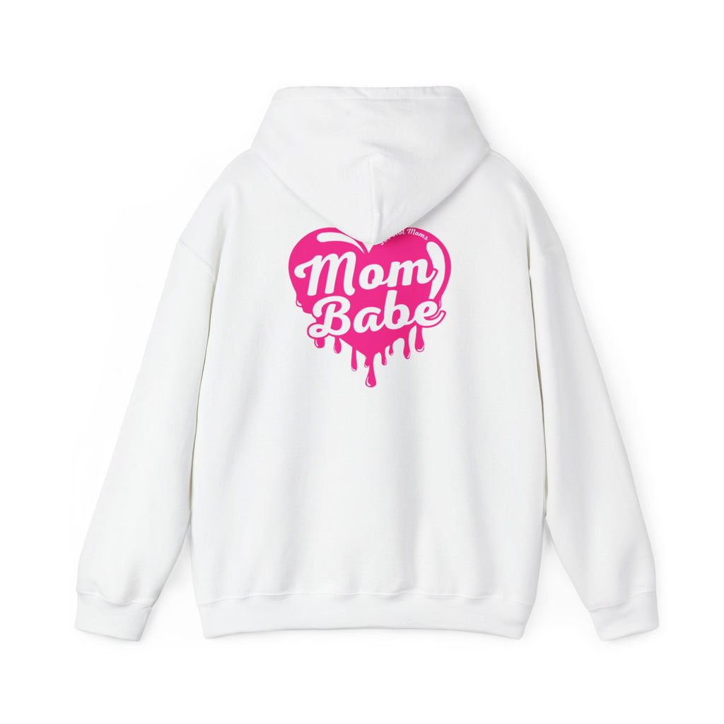 Mom Babe For Hot Moms — Pink Heart Drip Graphic Hoodie